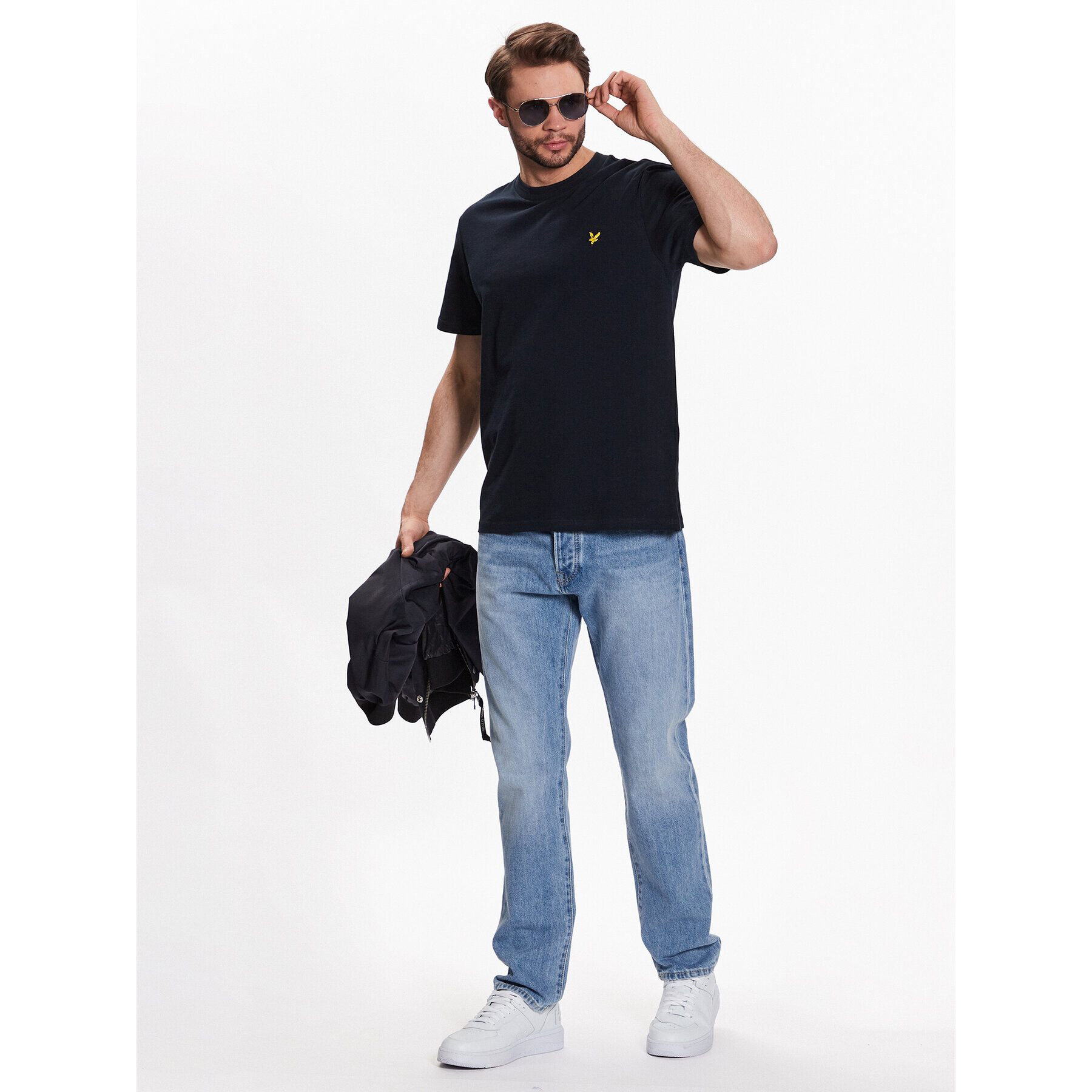 Lyle & Scott Tricou SLUB T SHIRT TS1804V Bleumarin Regular Fit - Pled.ro