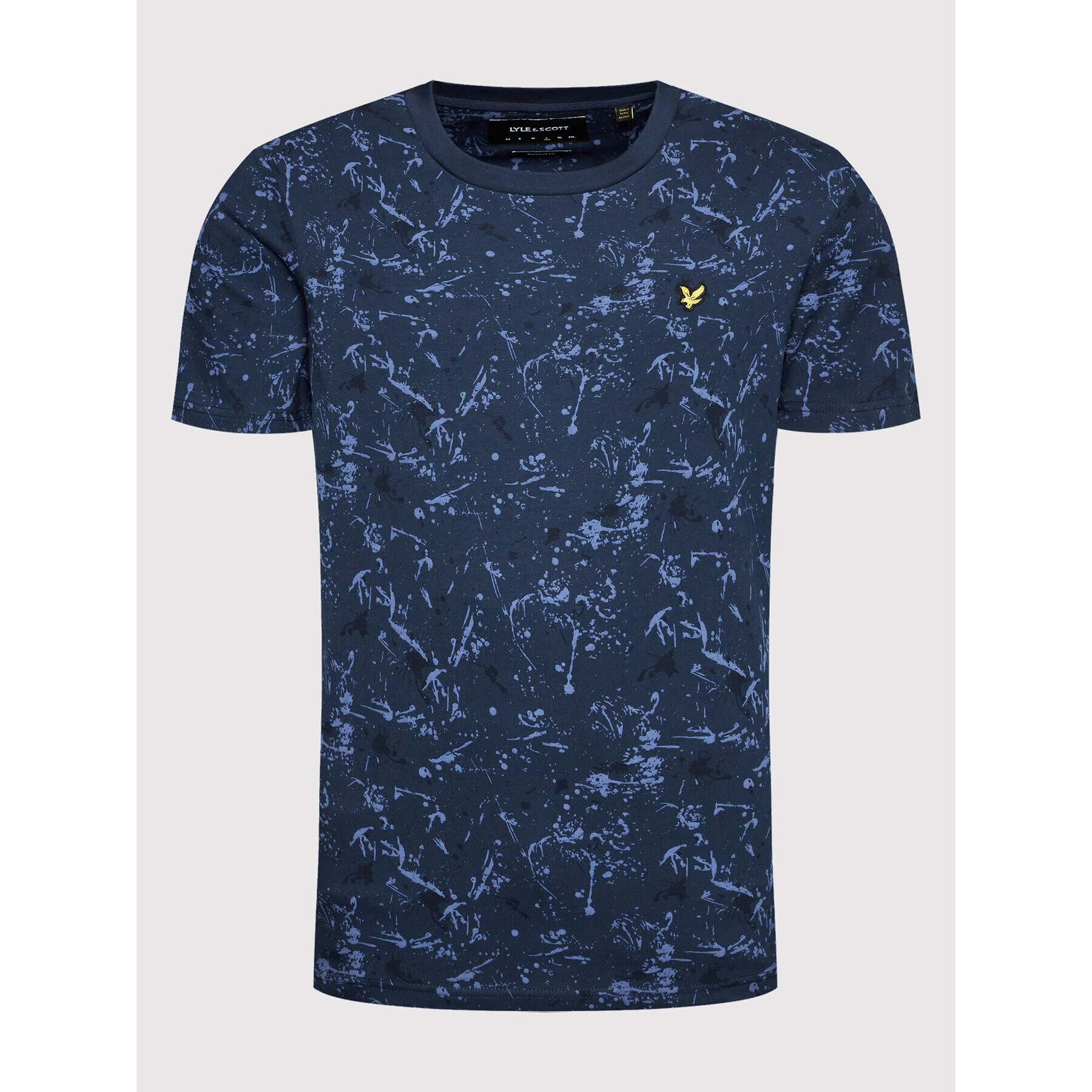 Lyle & Scott Tricou Splatter Print TS1607V Bleumarin Relaxed Fit - Pled.ro