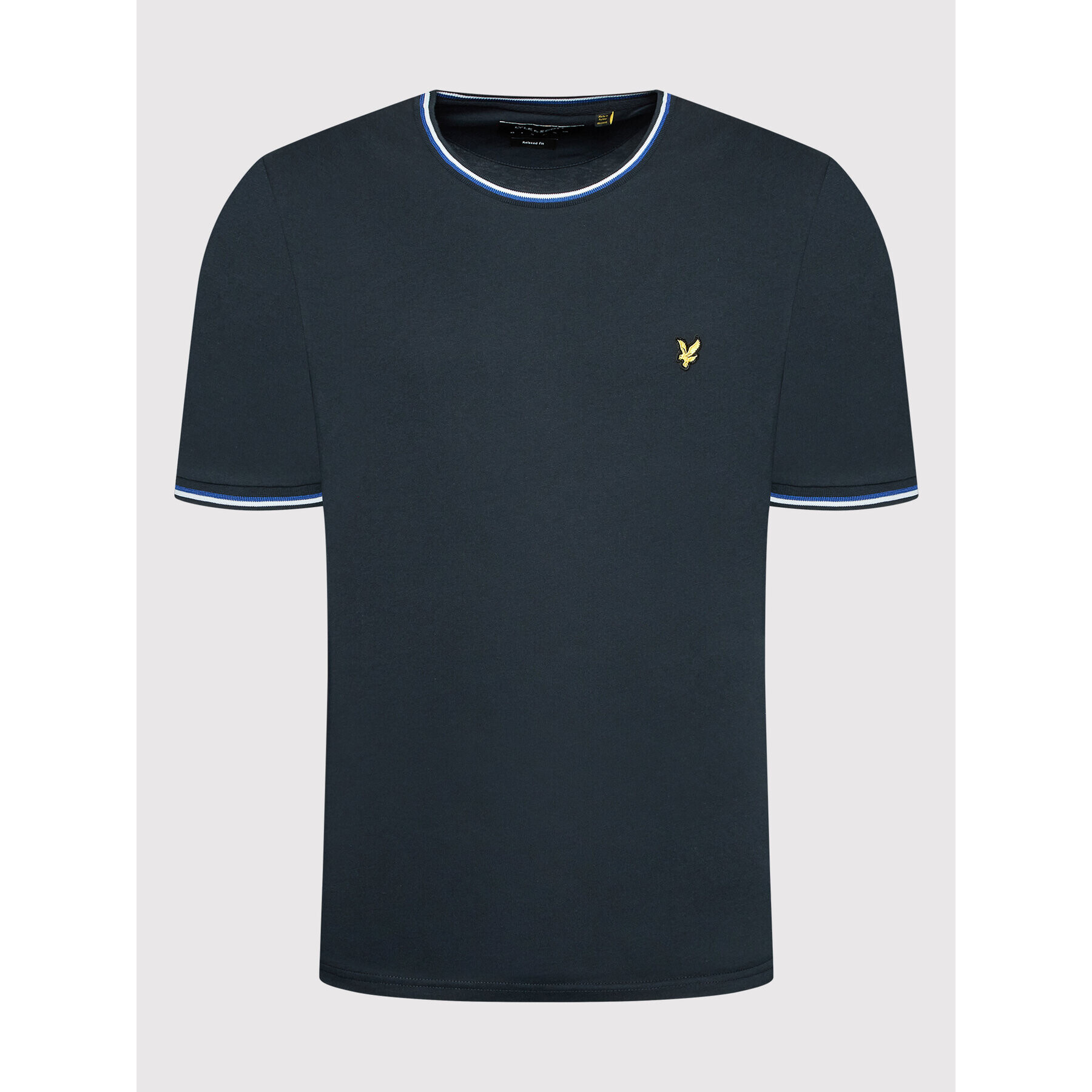 Lyle & Scott Tricou Tipped Cuff TS1600V Bleumarin Relaxed Fit - Pled.ro