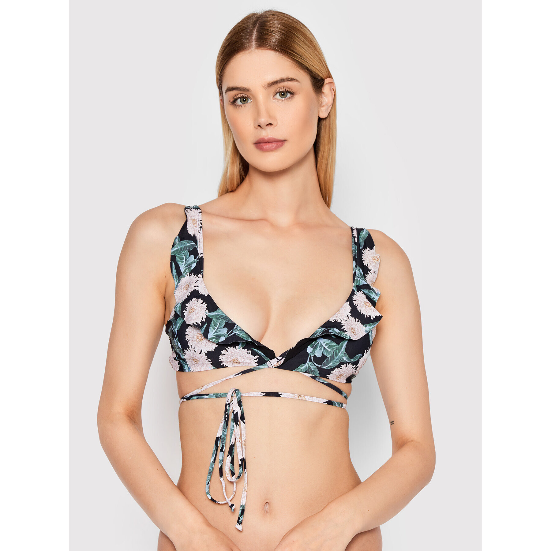 Malai Bikini partea de sus Flowy Blackley Casanova T44133 Negru - Pled.ro