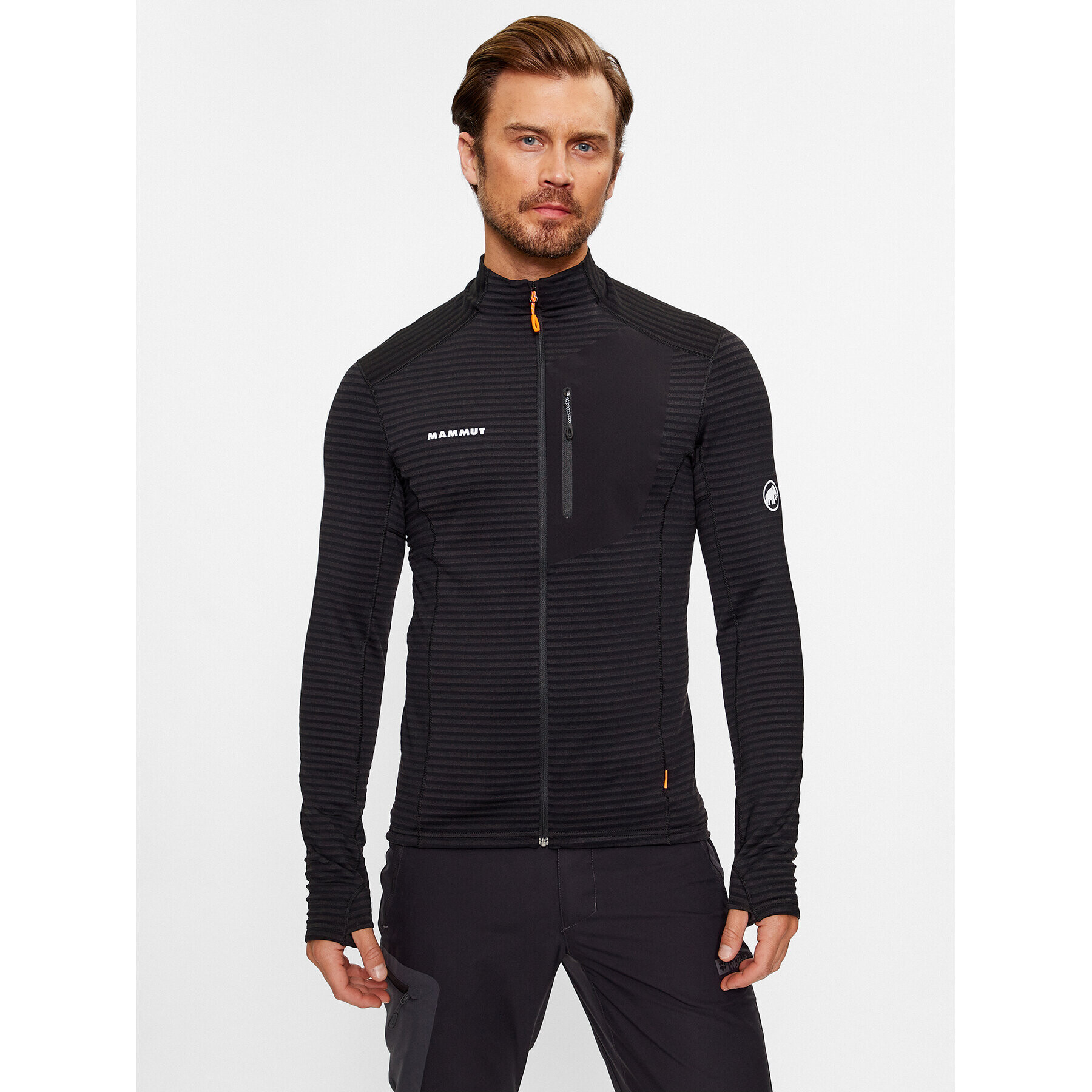 Mammut Bluză tehnică Taiss Light ML Jacket 1014-04550-0001-113 Negru Athletic Fit - Pled.ro