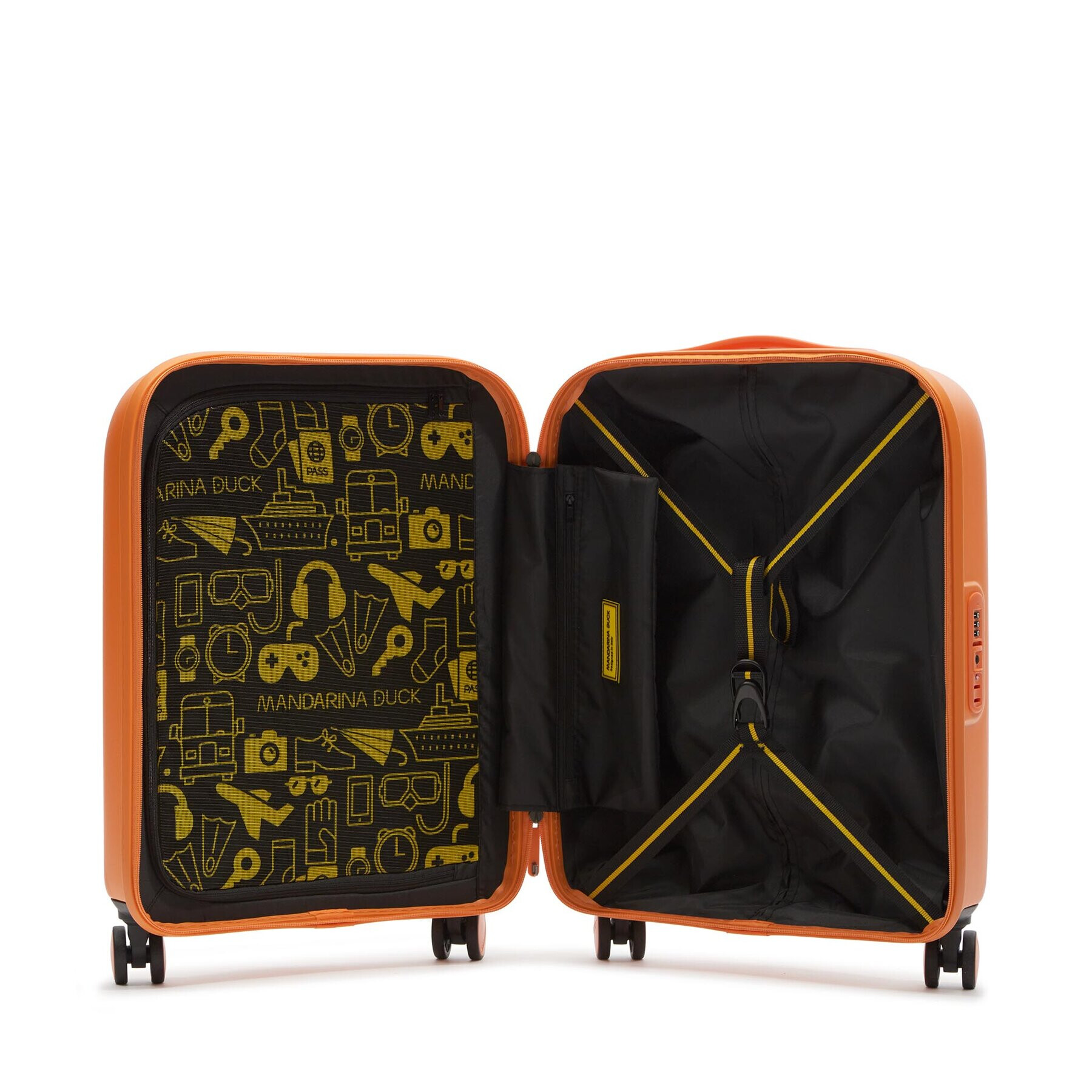 Mandarina Duck Valiză Mică Rigidă Logoduck+ P10SZV5406Y Portocaliu - Pled.ro