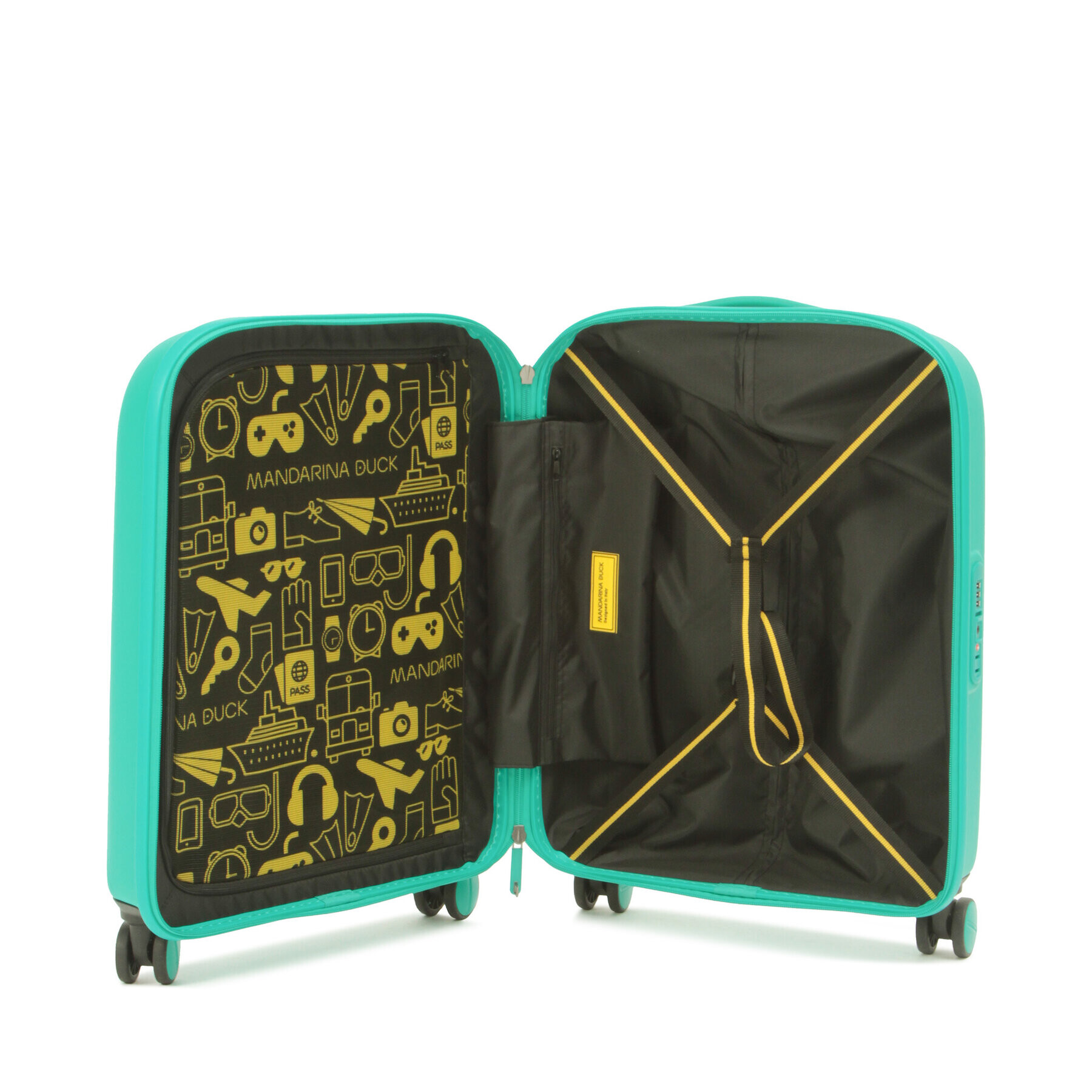 Mandarina Duck Valiză Mică Rigidă Logoduck+ P10SZV5429M Verde - Pled.ro