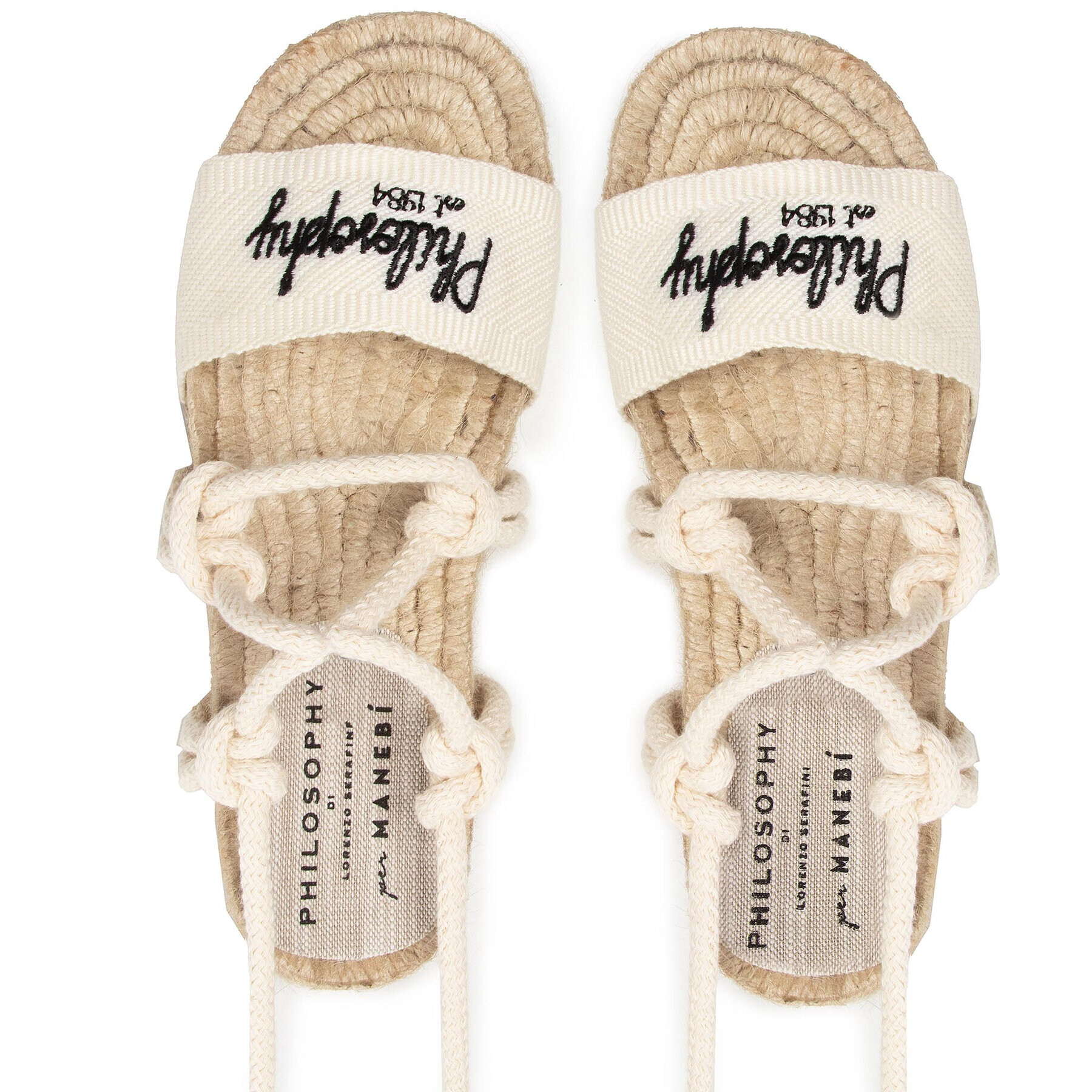 Manebi Espadrile by Philosophy Di Lorenzo Serafini 41A6302-8207-0002 Bej - Pled.ro