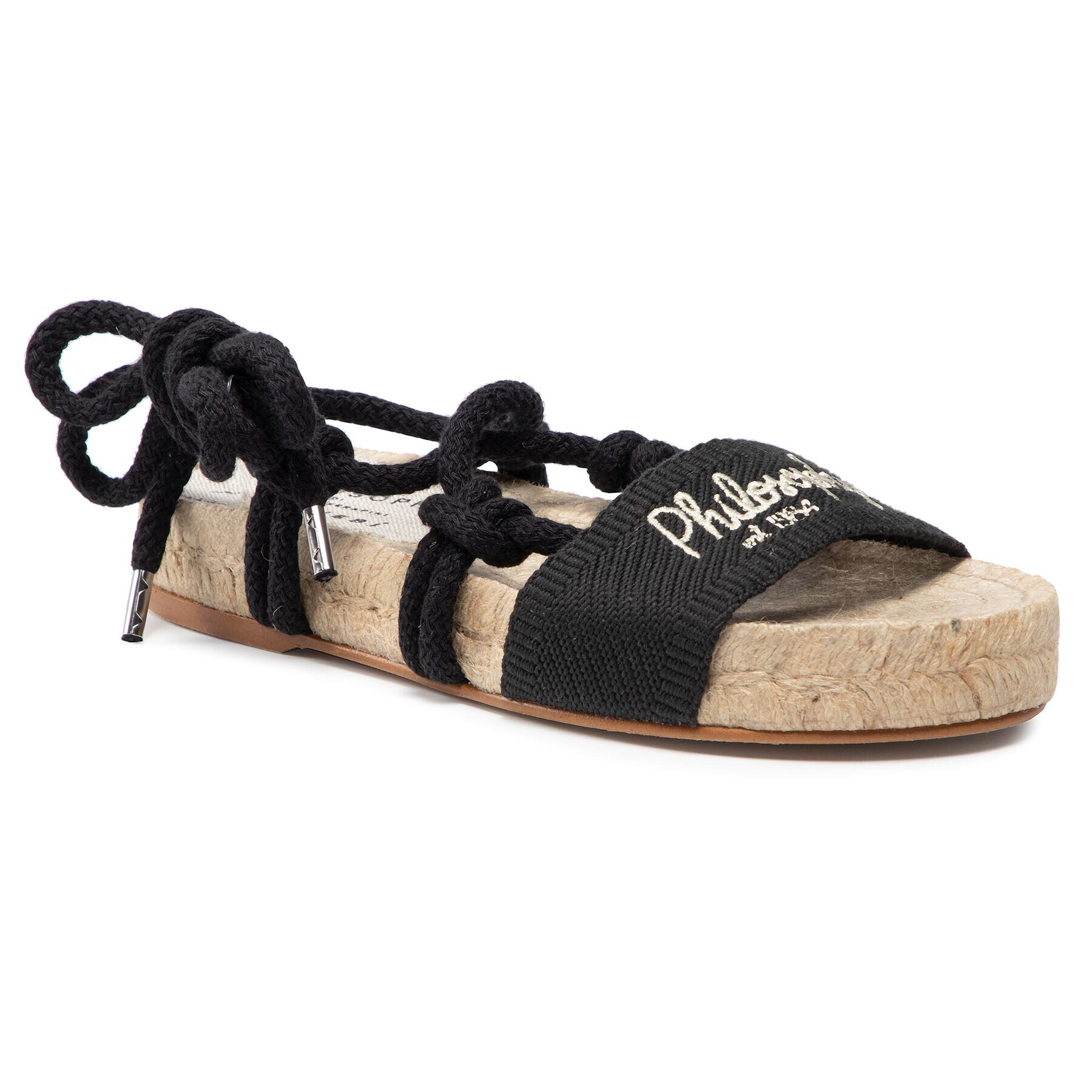 Manebi Espadrile by Philosophy Di Lorenzo Serafini 41A6302 8207 0555 Negru - Pled.ro