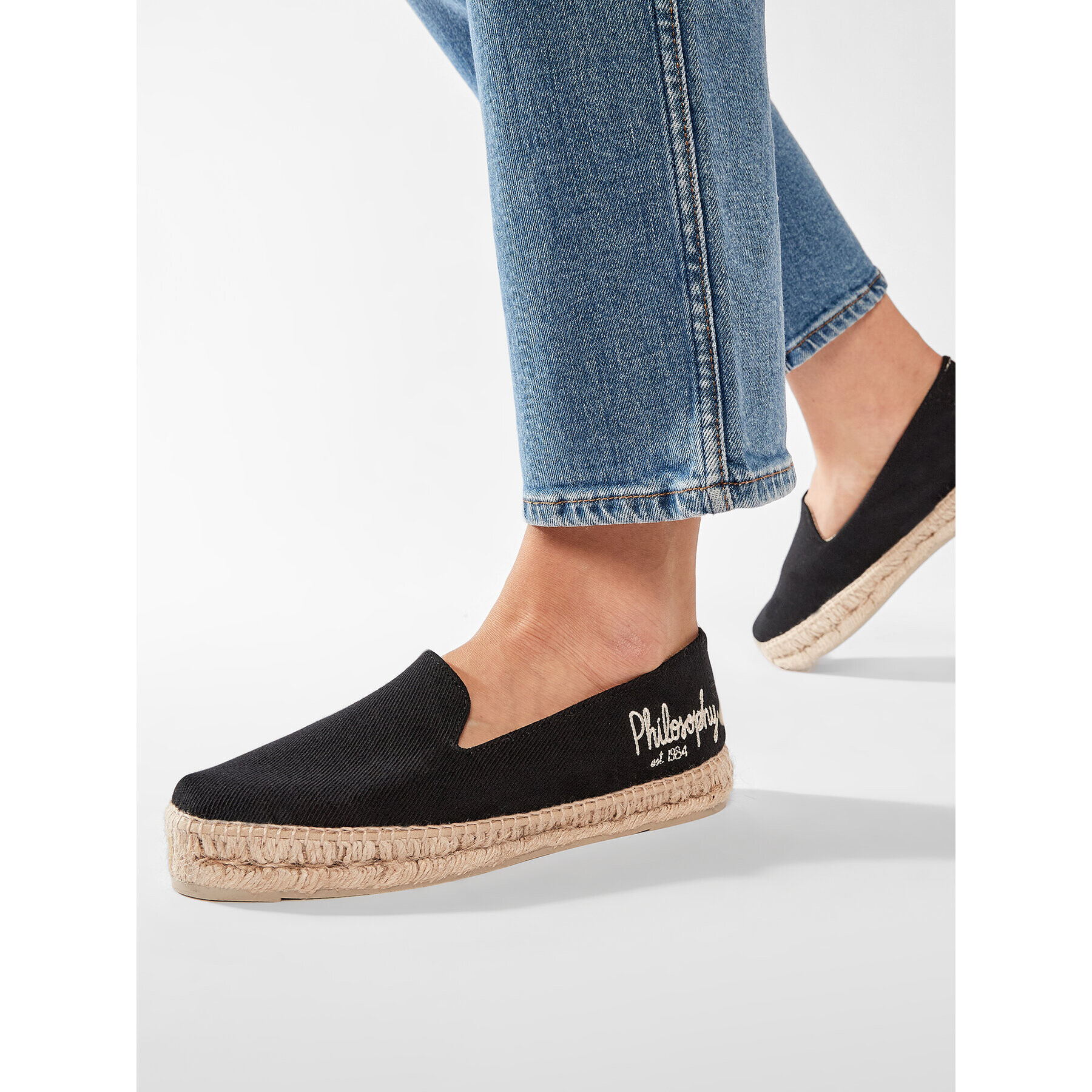 Manebi Espadrile by Philosophy Di Lorenzo Serafini 41AA6002-8204-0555 Negru - Pled.ro