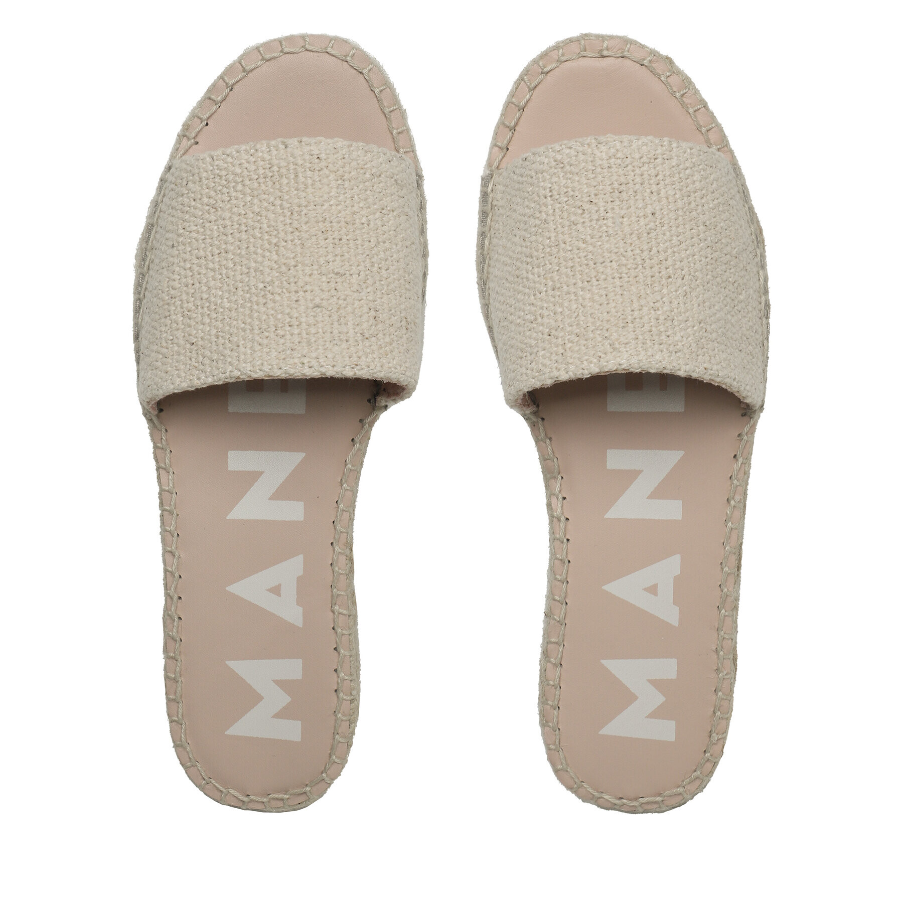 Manebi Espadrile Coarse Woven Canvas Double Sole Slides G 5.0 DS Bej - Pled.ro