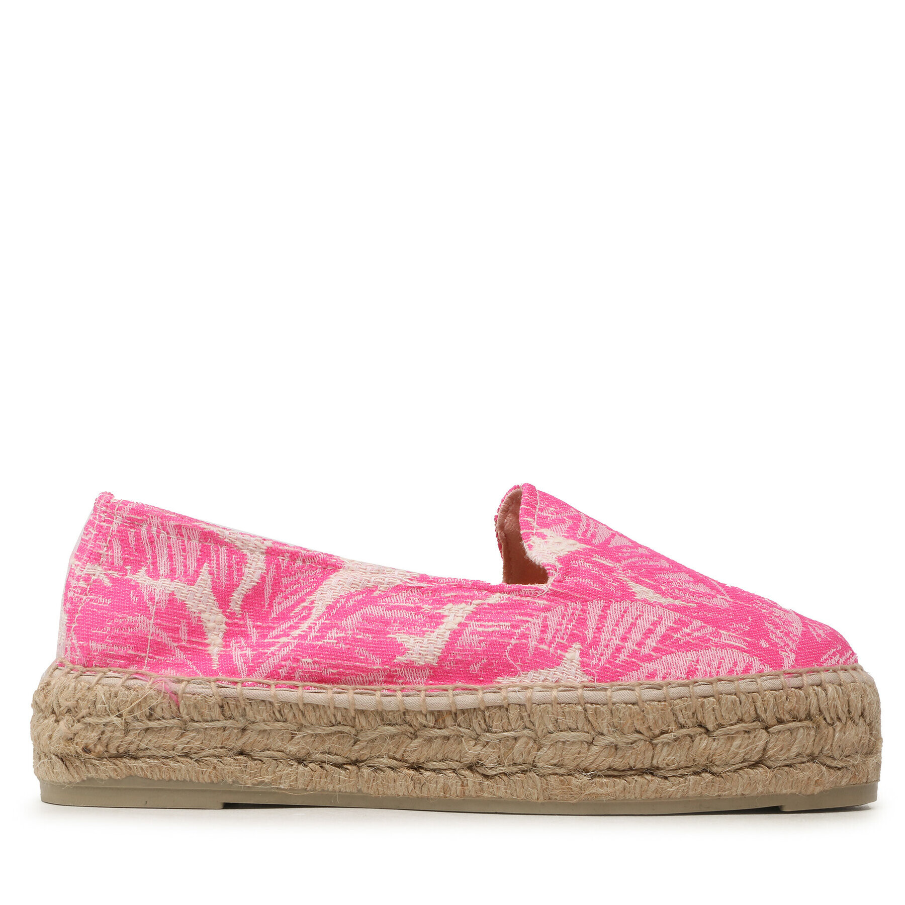 Manebi Espadrile Cotton Jaquard Double Sole Espadrilles G 4.7 D0 Roz - Pled.ro