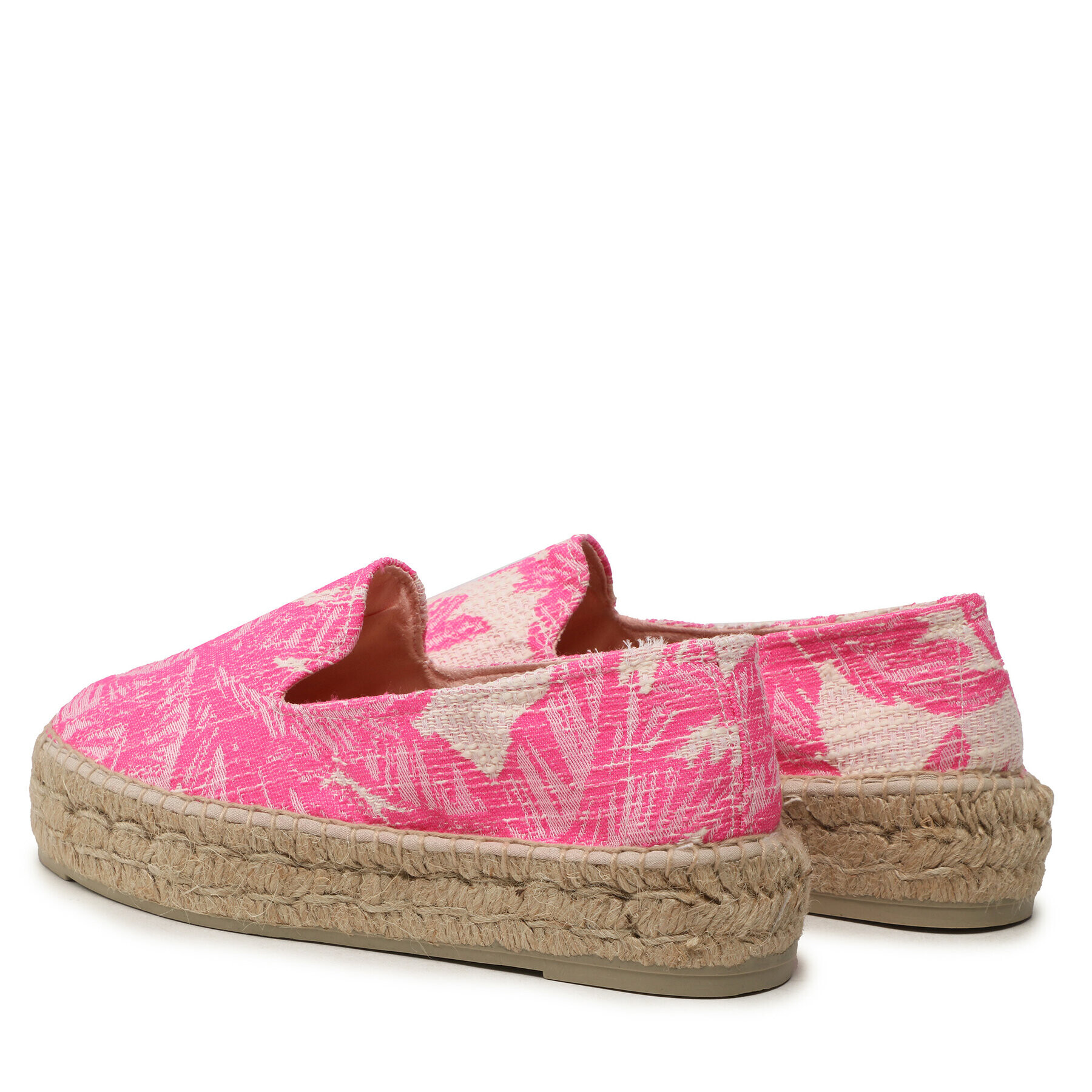 Manebi Espadrile Cotton Jaquard Double Sole Espadrilles G 4.7 D0 Roz - Pled.ro