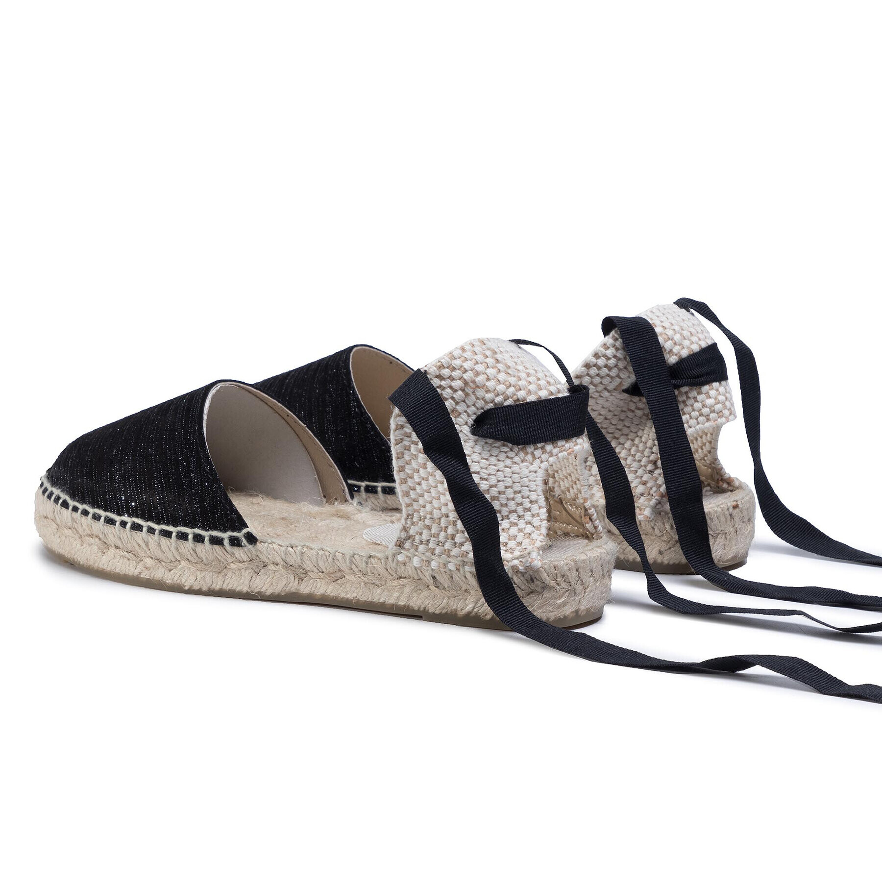 Manebi Espadrile Flat Valenciana G 0.1 P0 Negru - Pled.ro