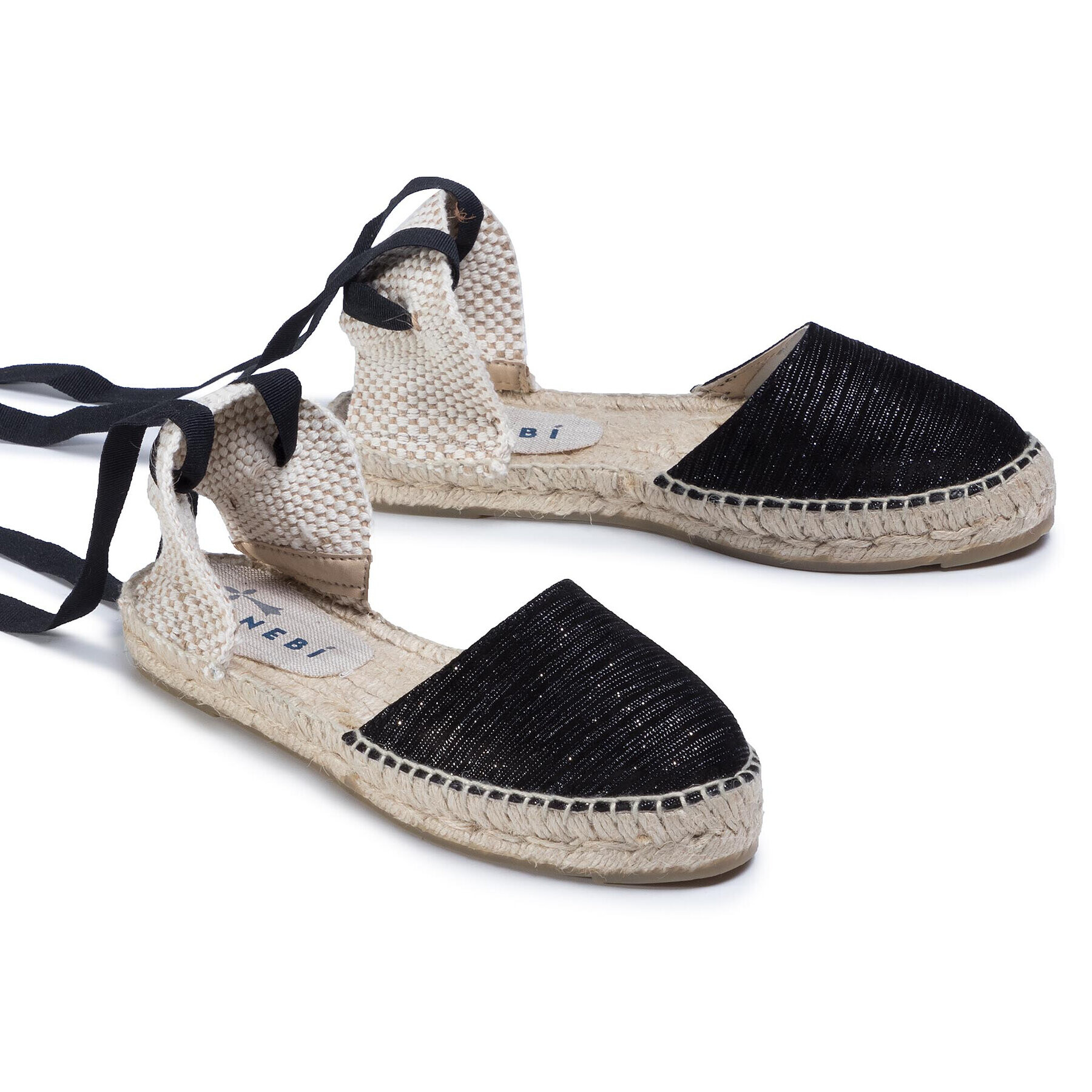 Manebi Espadrile Flat Valenciana G 0.1 P0 Negru - Pled.ro