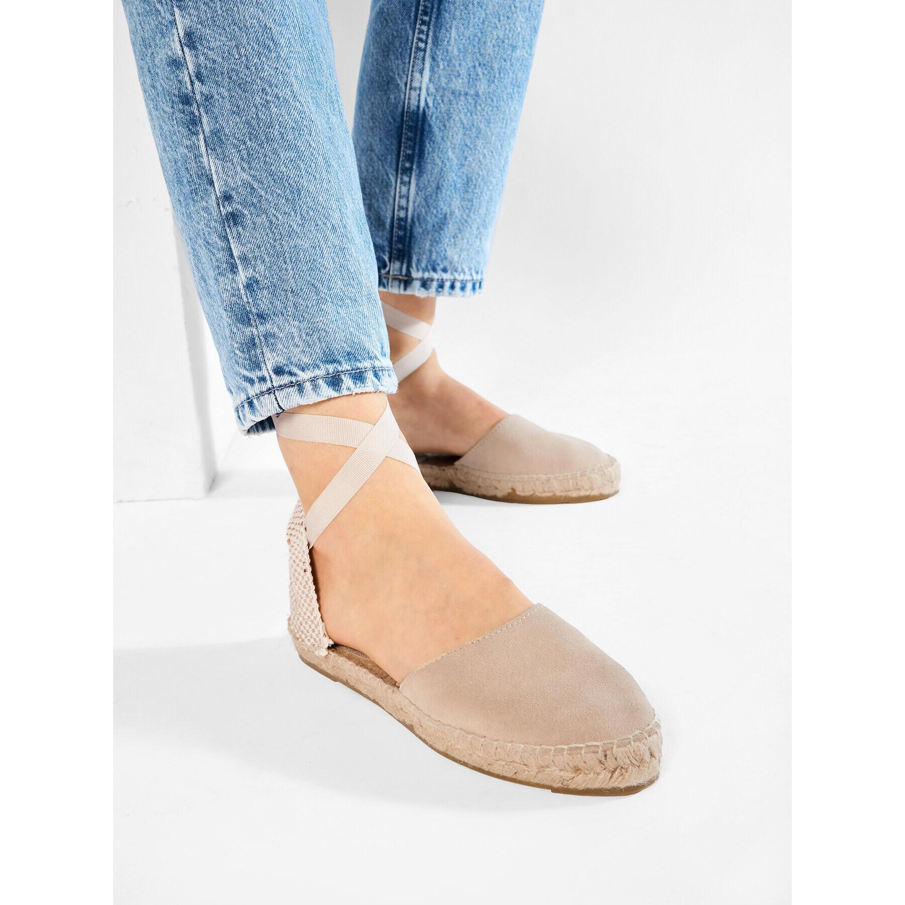 Manebi Espadrile Flat Valenciana K 1.1 P0 Bej - Pled.ro