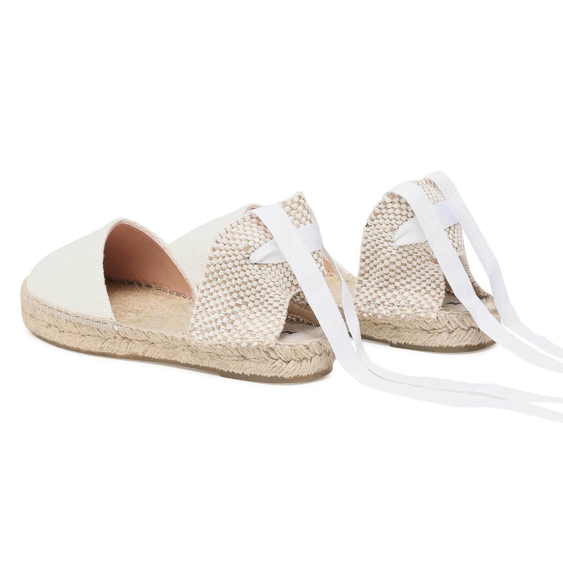 Manebi Espadrile Flat Valenciana O 4.0 P0 Alb - Pled.ro