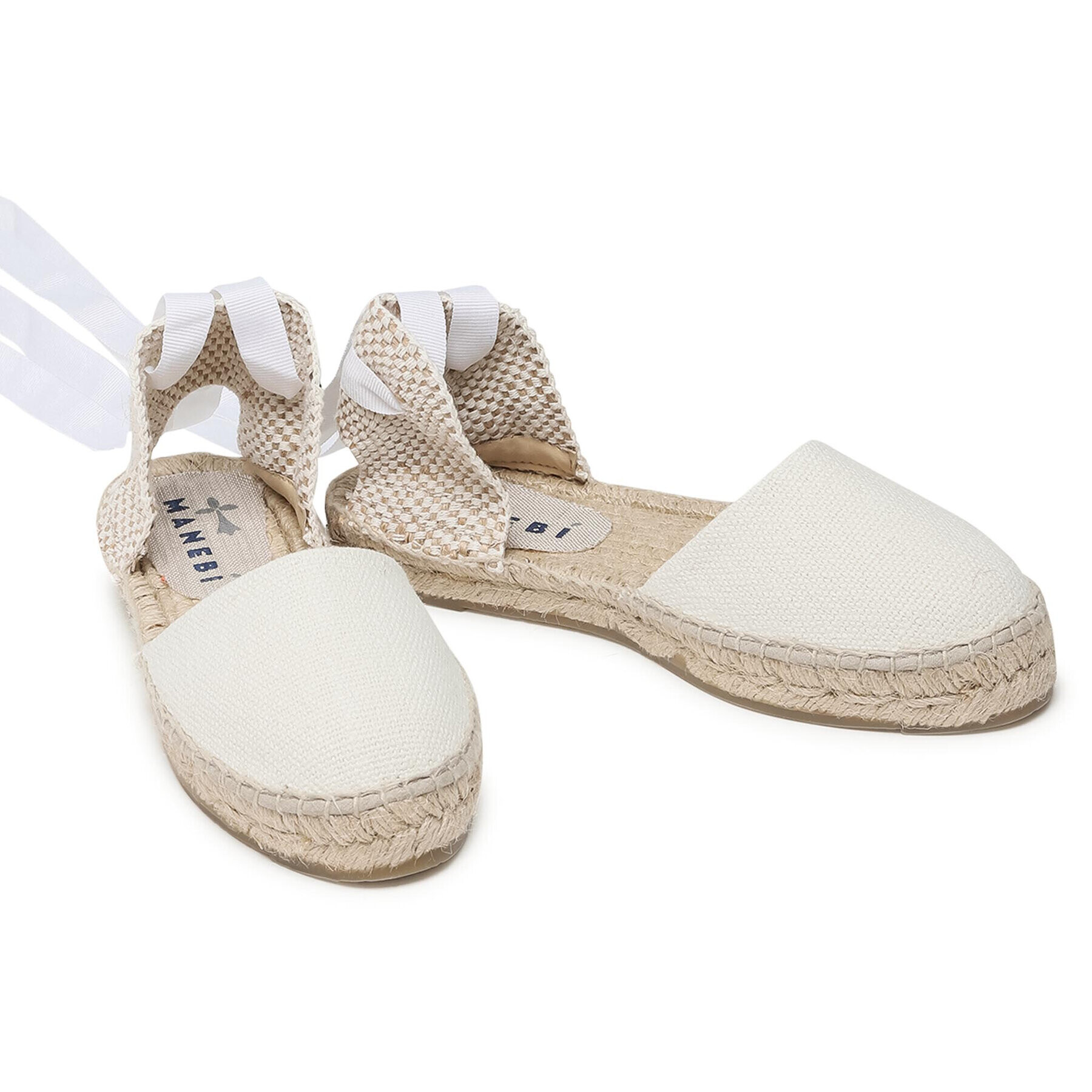 Manebi Espadrile Flat Valenciana O 4.0 P0 Alb - Pled.ro