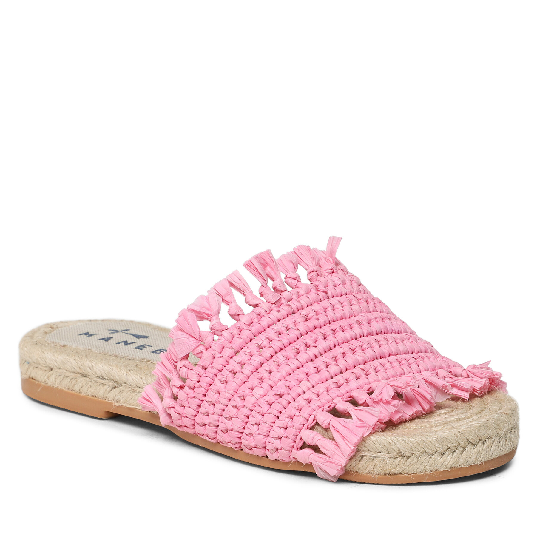 Manebi Espadrile Fringed Knots Raffia Jute Sandals V 2.9 Y0 Roz - Pled.ro