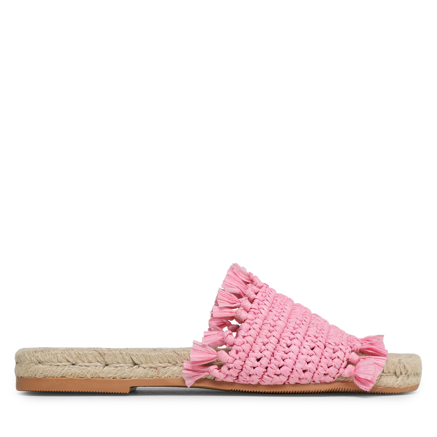 Manebi Espadrile Fringed Knots Raffia Jute Sandals V 2.9 Y0 Roz - Pled.ro