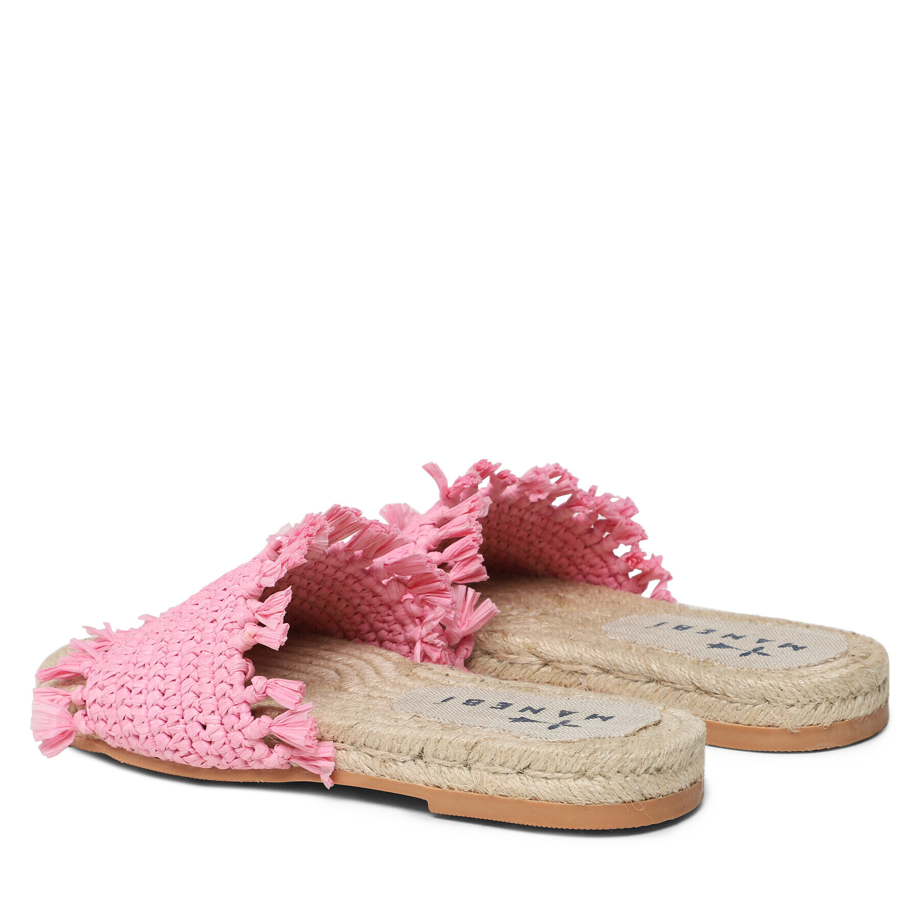 Manebi Espadrile Fringed Knots Raffia Jute Sandals V 2.9 Y0 Roz - Pled.ro