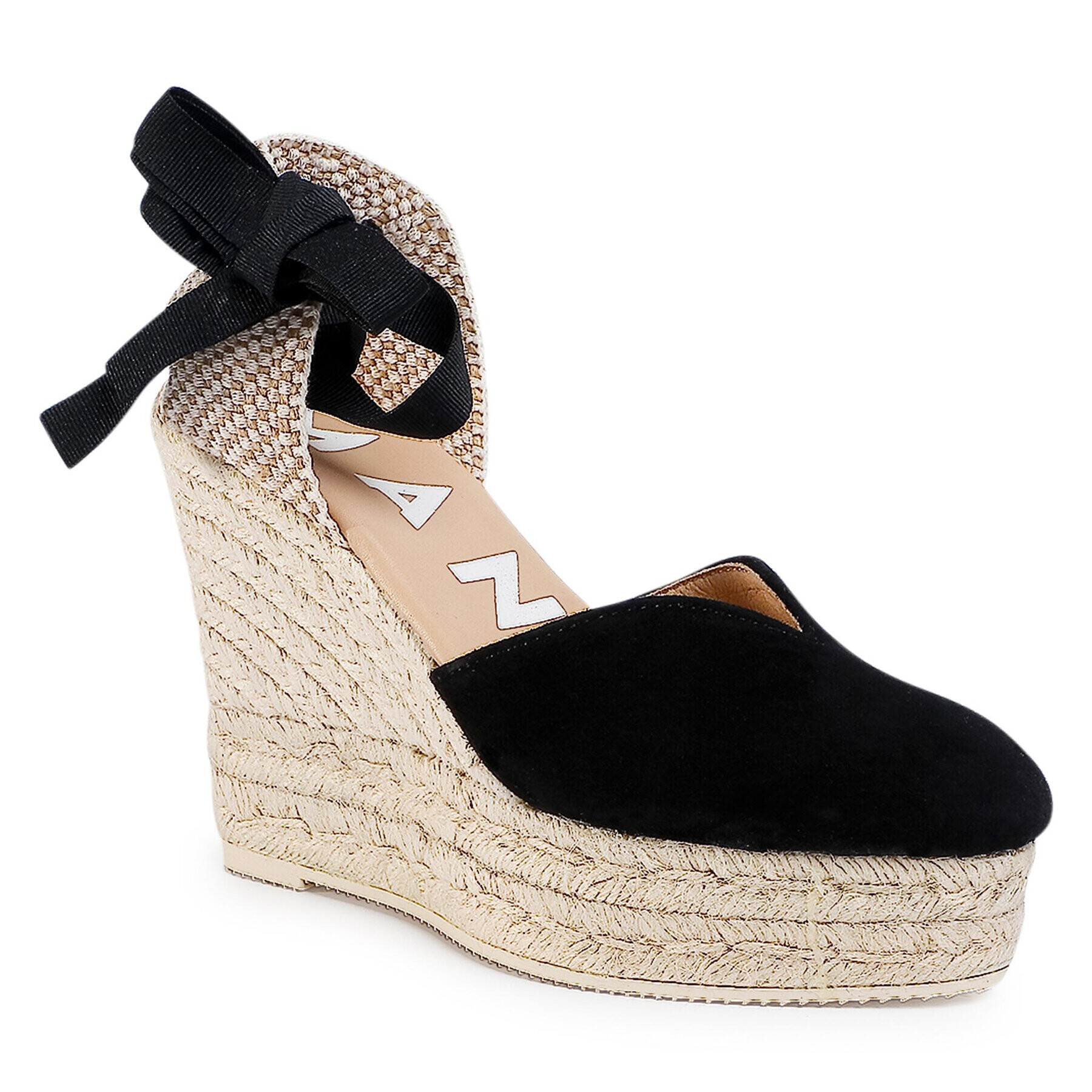 Manebi Espadrile Heart Shape Wedges K 1.0 WH Negru - Pled.ro