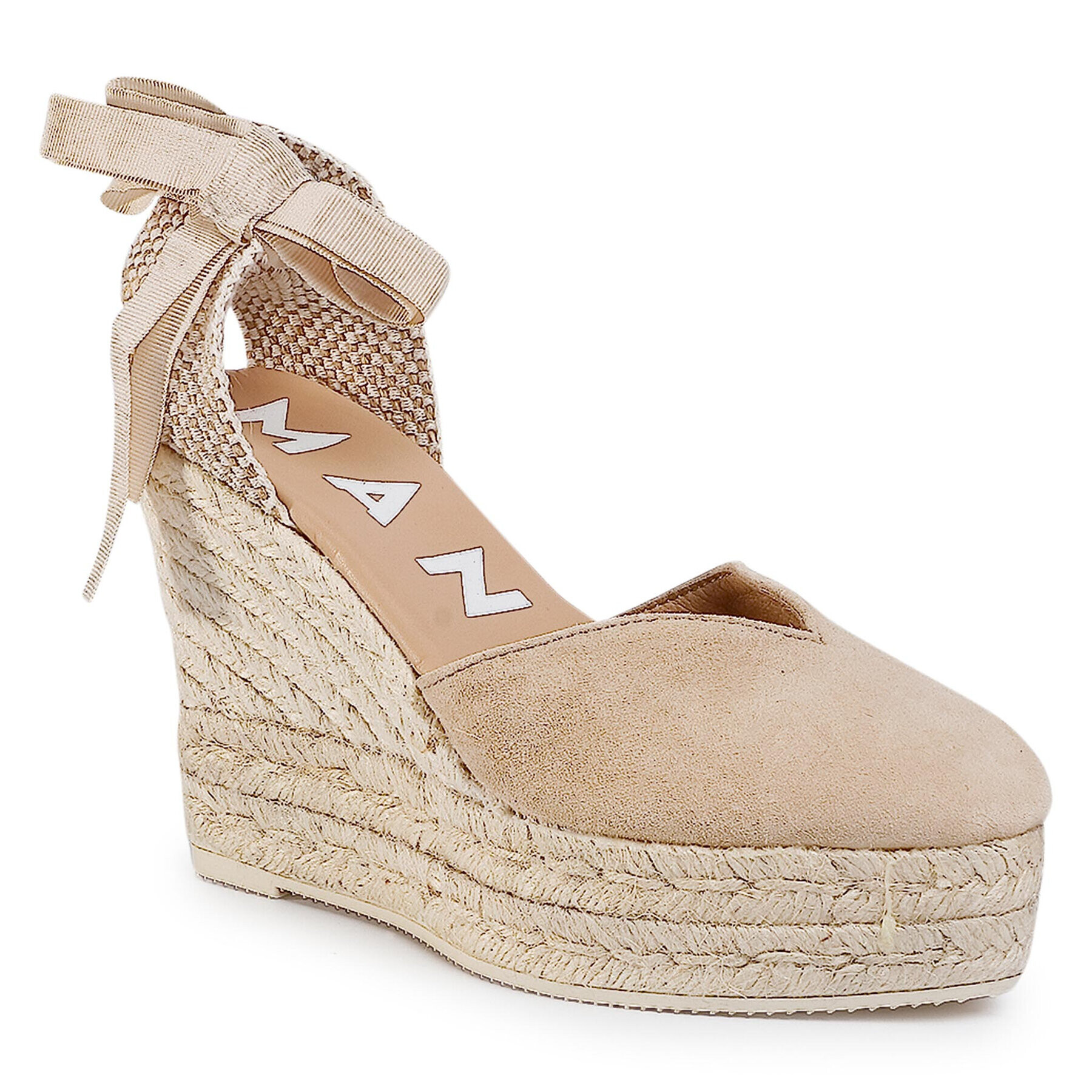 Manebi Espadrile Heart Shape Wedges M 1.1 WH Bej - Pled.ro