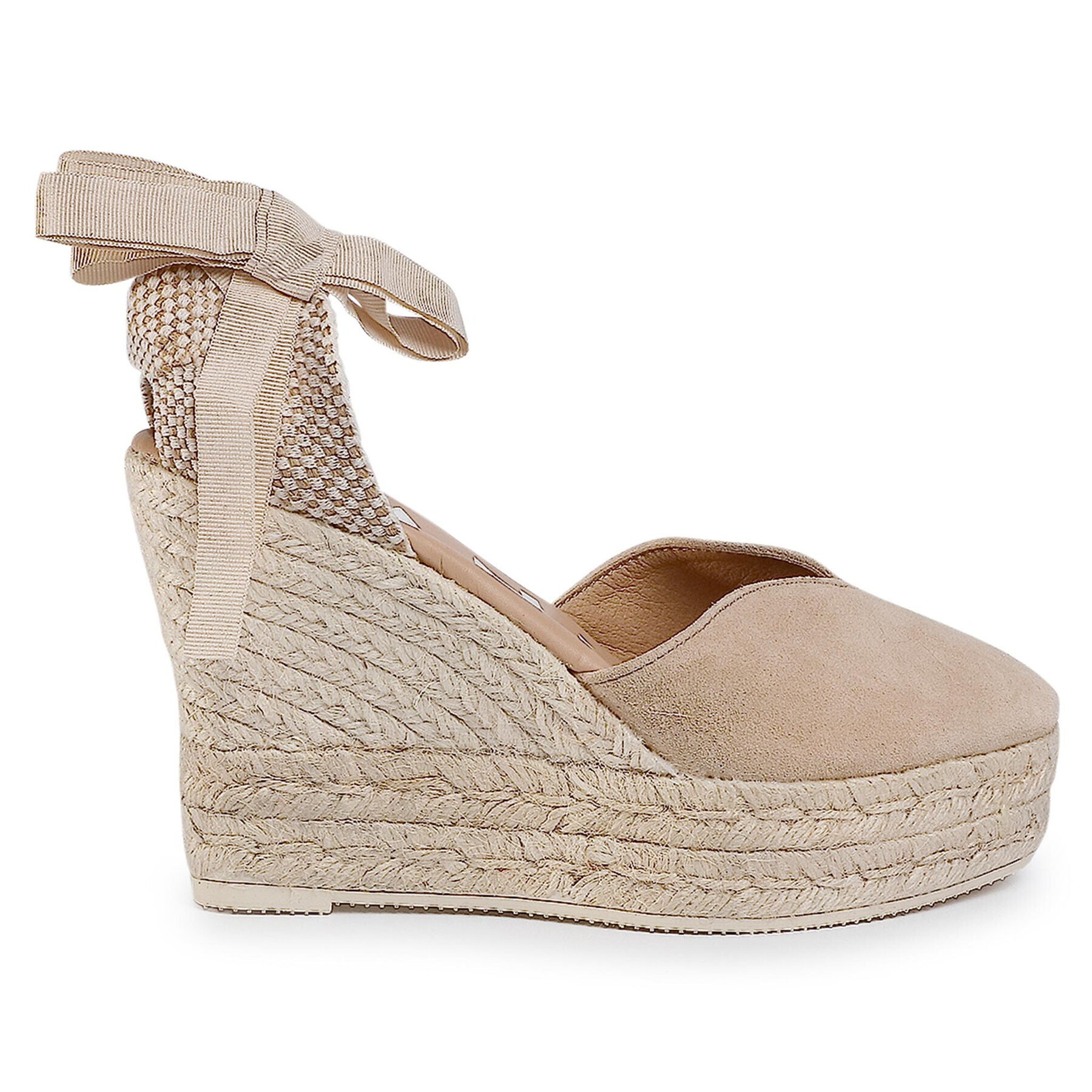 Manebi Espadrile Heart Shape Wedges M 1.1 WH Bej - Pled.ro