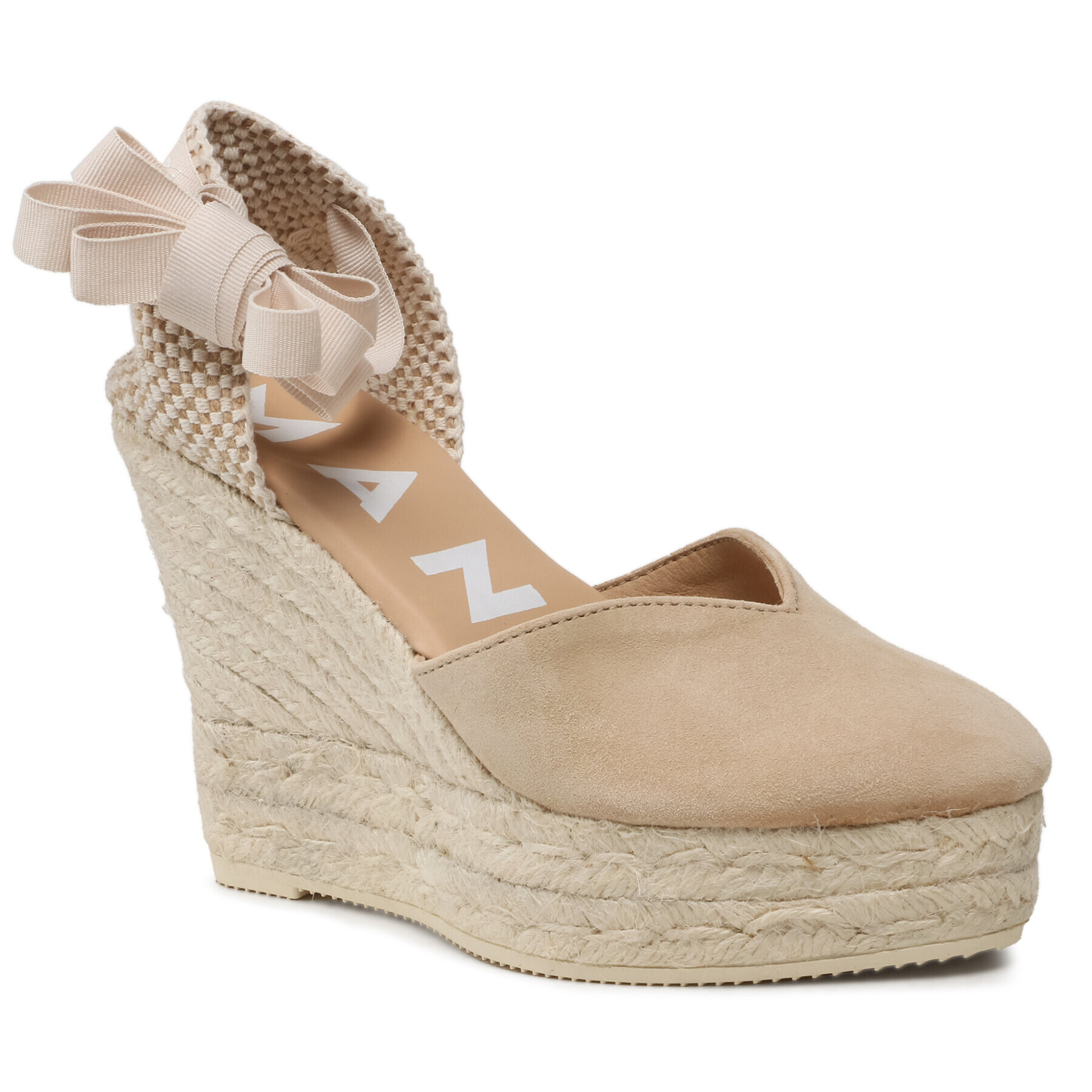 Manebi Espadrile Heart-Shaped Wedge Espadrilles M 1.1 WH Bej - Pled.ro