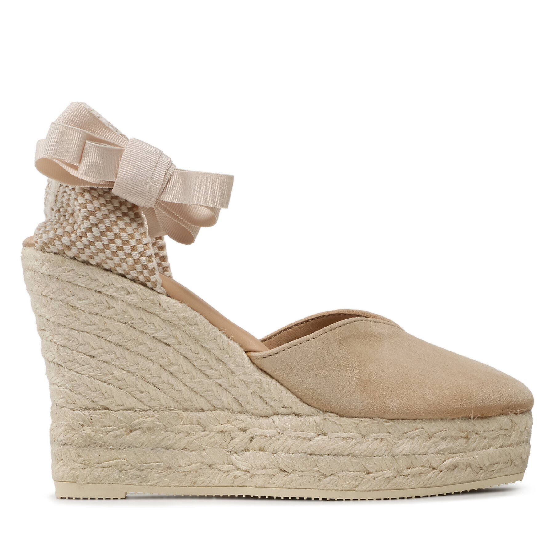 Manebi Espadrile Heart-Shaped Wedge Espadrilles M 1.1 WH Bej - Pled.ro