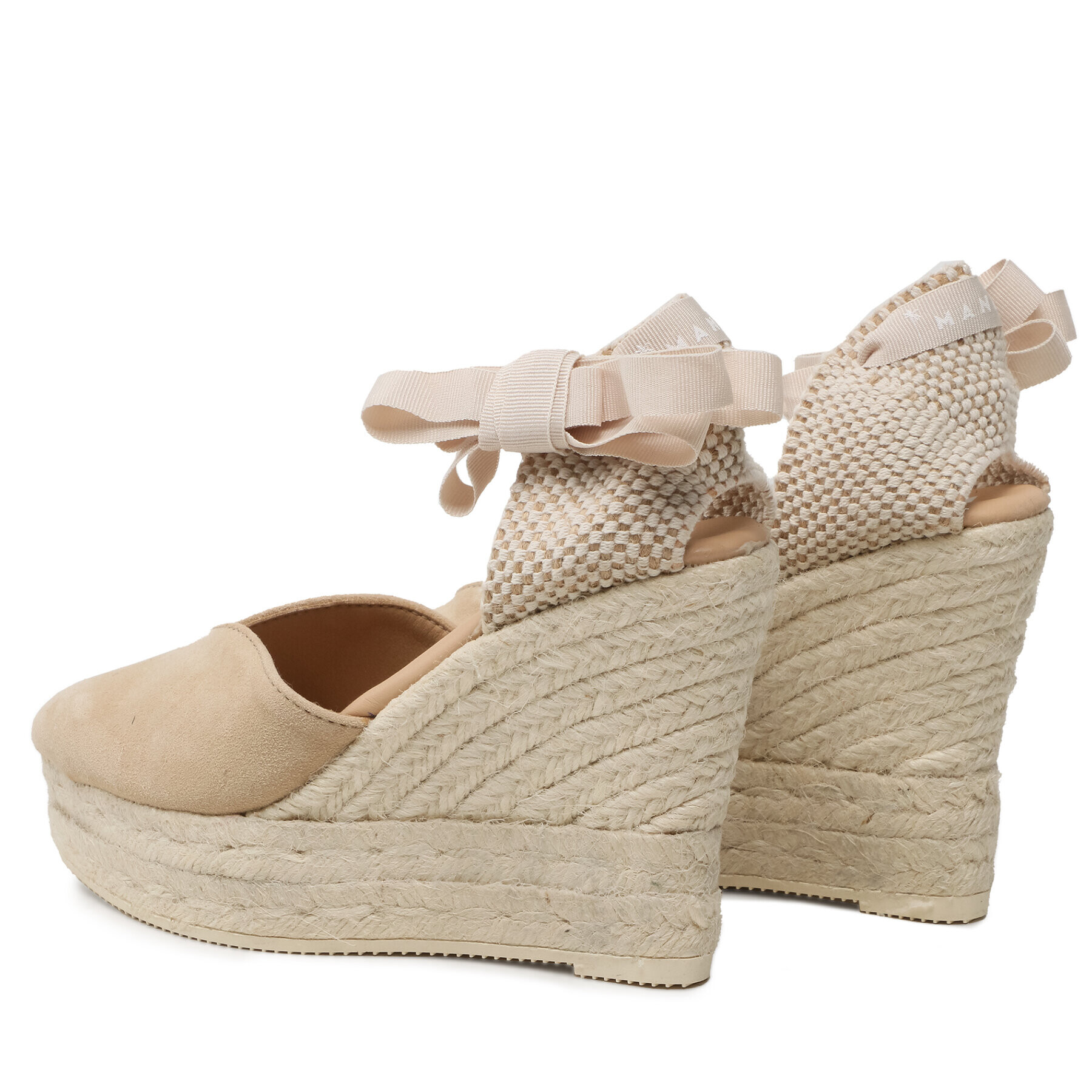 Manebi Espadrile Heart-Shaped Wedge Espadrilles M 1.1 WH Bej - Pled.ro