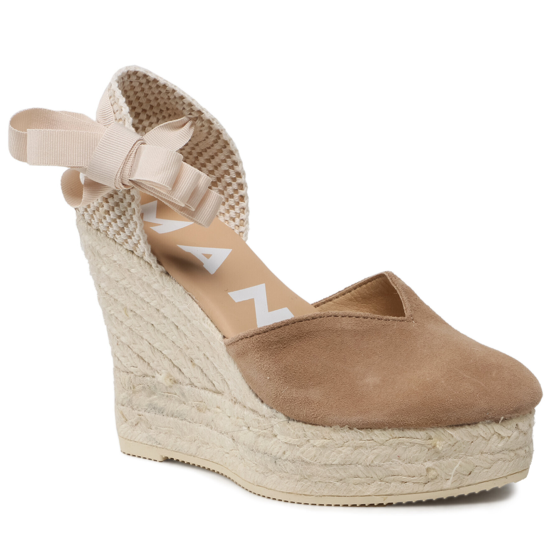 Manebi Espadrile Heart-Shaped Wedge Espadrilles W 1.9 WH Maro - Pled.ro