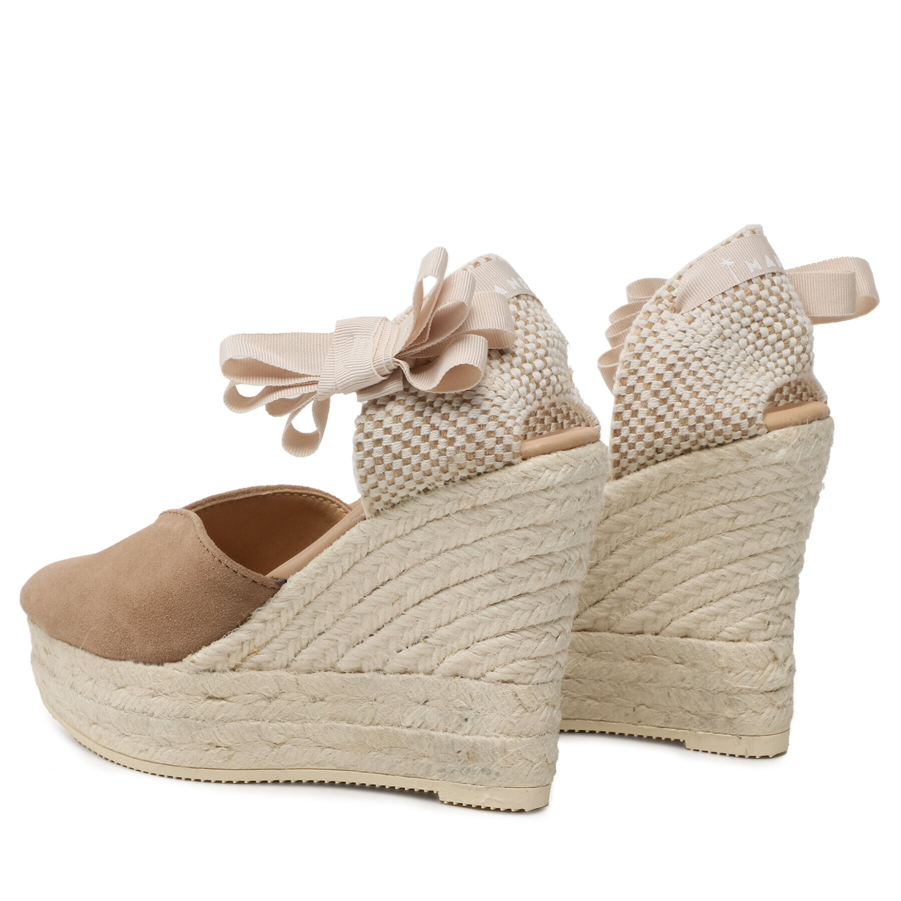 Manebi Espadrile Heart-Shaped Wedge Espadrilles W 1.9 WH Maro - Pled.ro