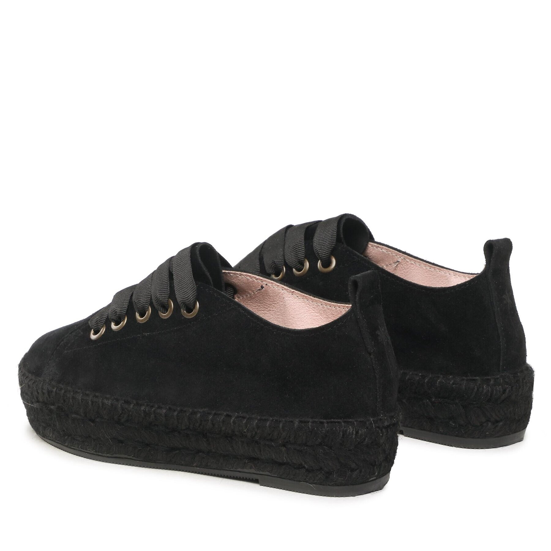 Manebi Espadrile Lace-Up Espadrilles R 2.2 E0 Negru - Pled.ro