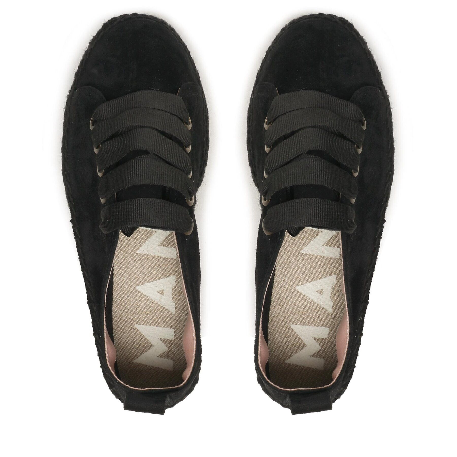 Manebi Espadrile Lace-Up Espadrilles R 2.2 E0 Negru - Pled.ro