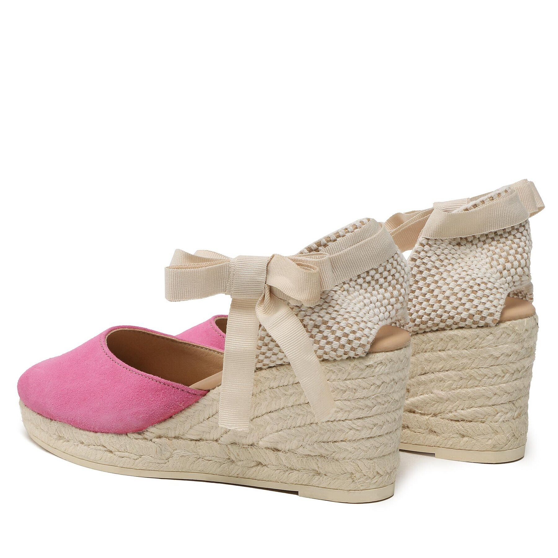 Manebi Espadrile Low Wedge Espadrilles R 1.0 WL Roz - Pled.ro