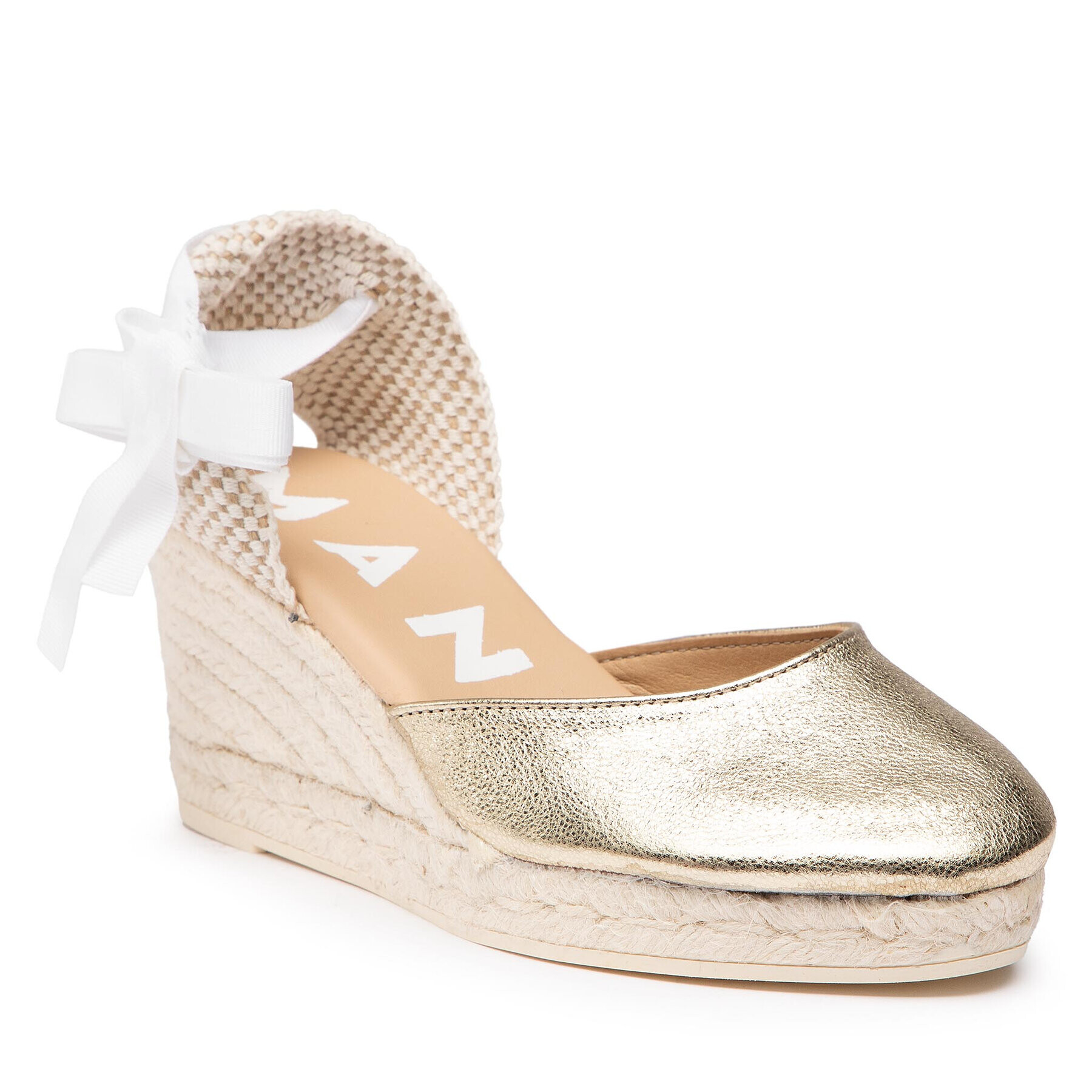 Manebi Espadrile Low Wedge Valenciana R 1.1 Wl Auriu - Pled.ro