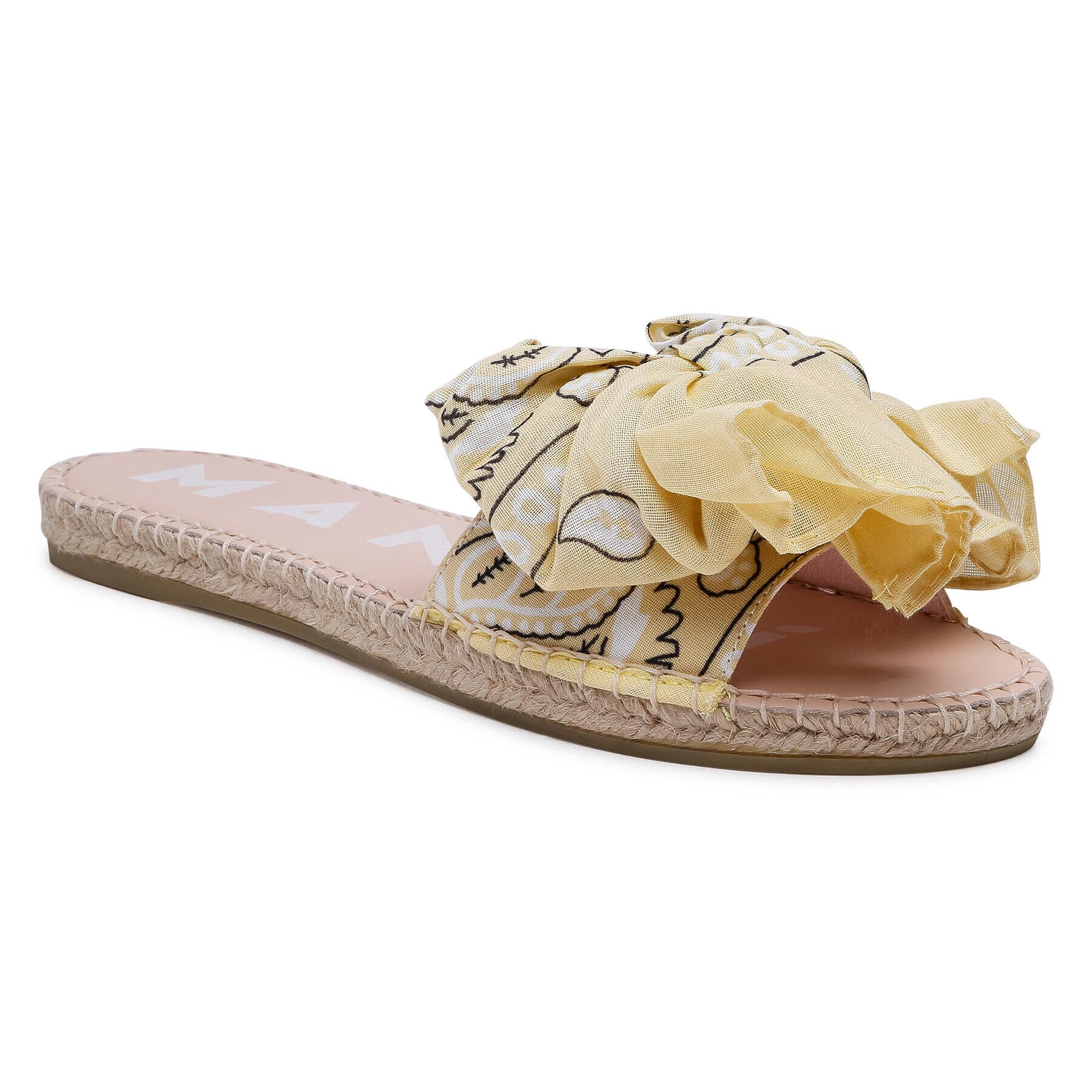 Manebi Espadrile Sandals With Bow G 5.7 J0 Galben - Pled.ro