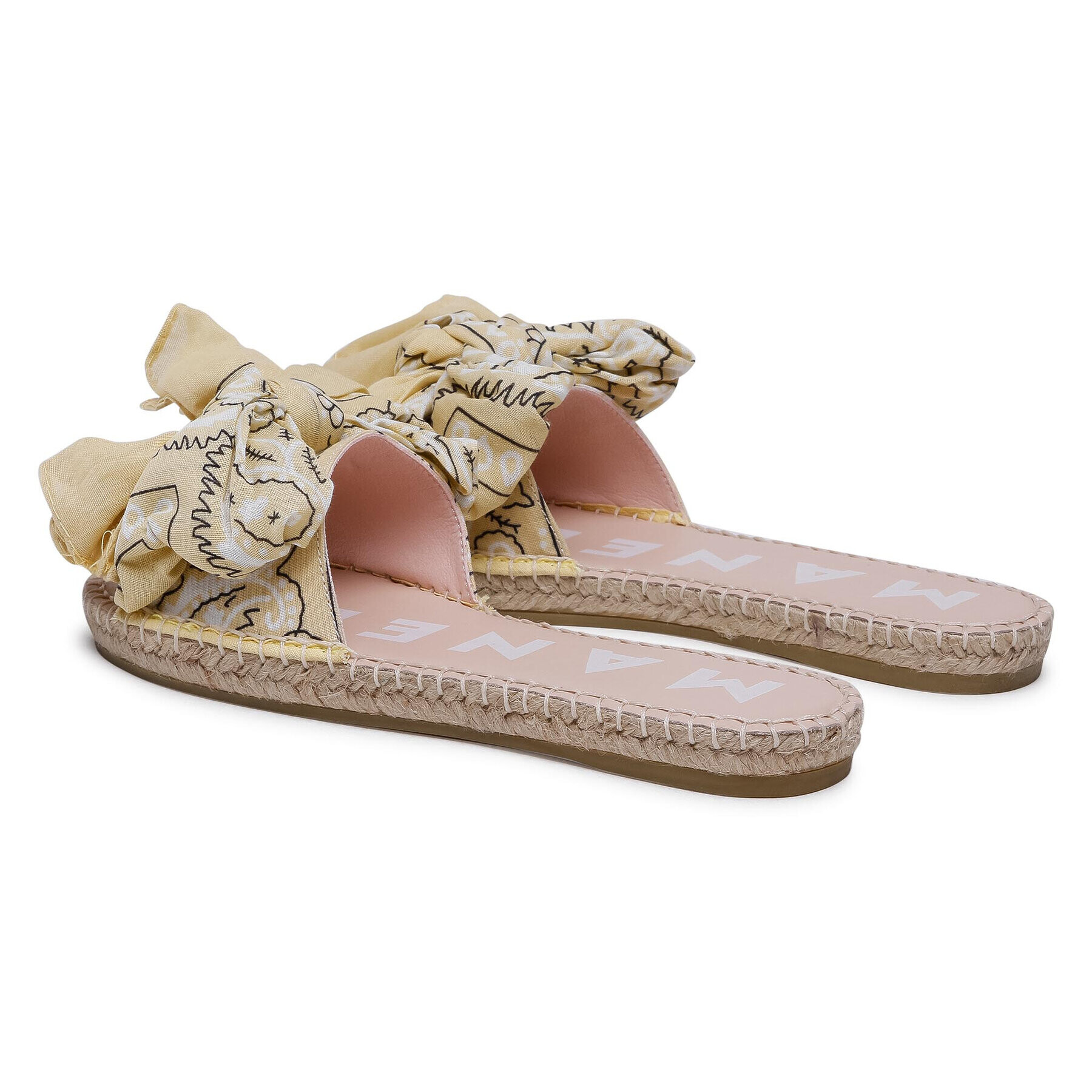 Manebi Espadrile Sandals With Bow G 5.7 J0 Galben - Pled.ro