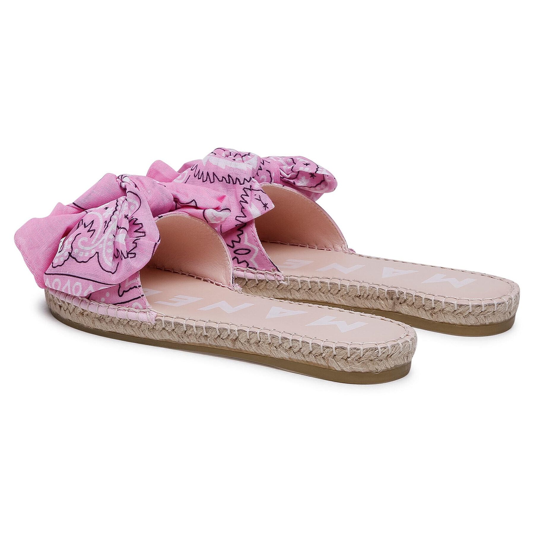 Manebi Espadrile Sandals With Bow G 5.8 J0 Roz - Pled.ro