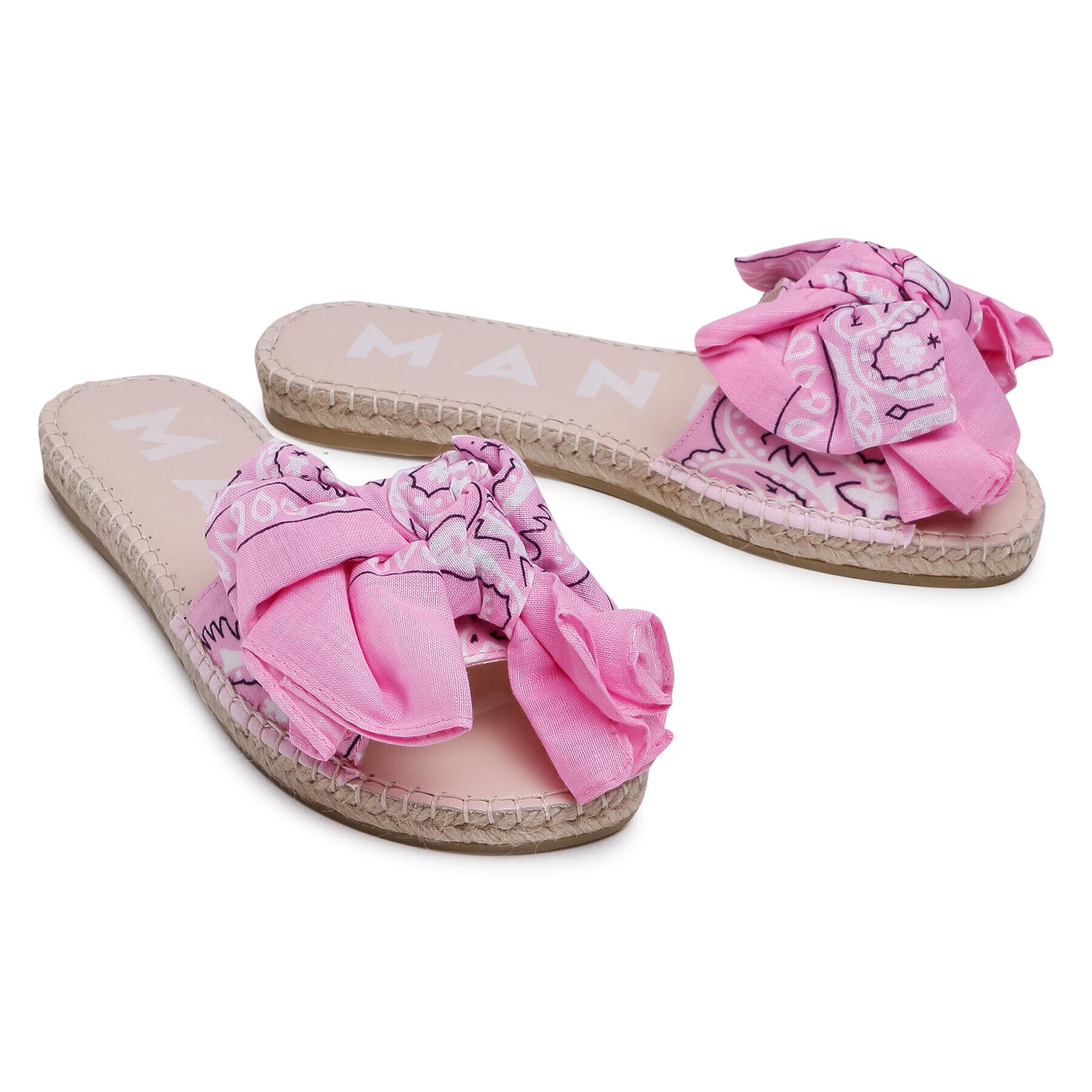 Manebi Espadrile Sandals With Bow G 5.8 J0 Roz - Pled.ro