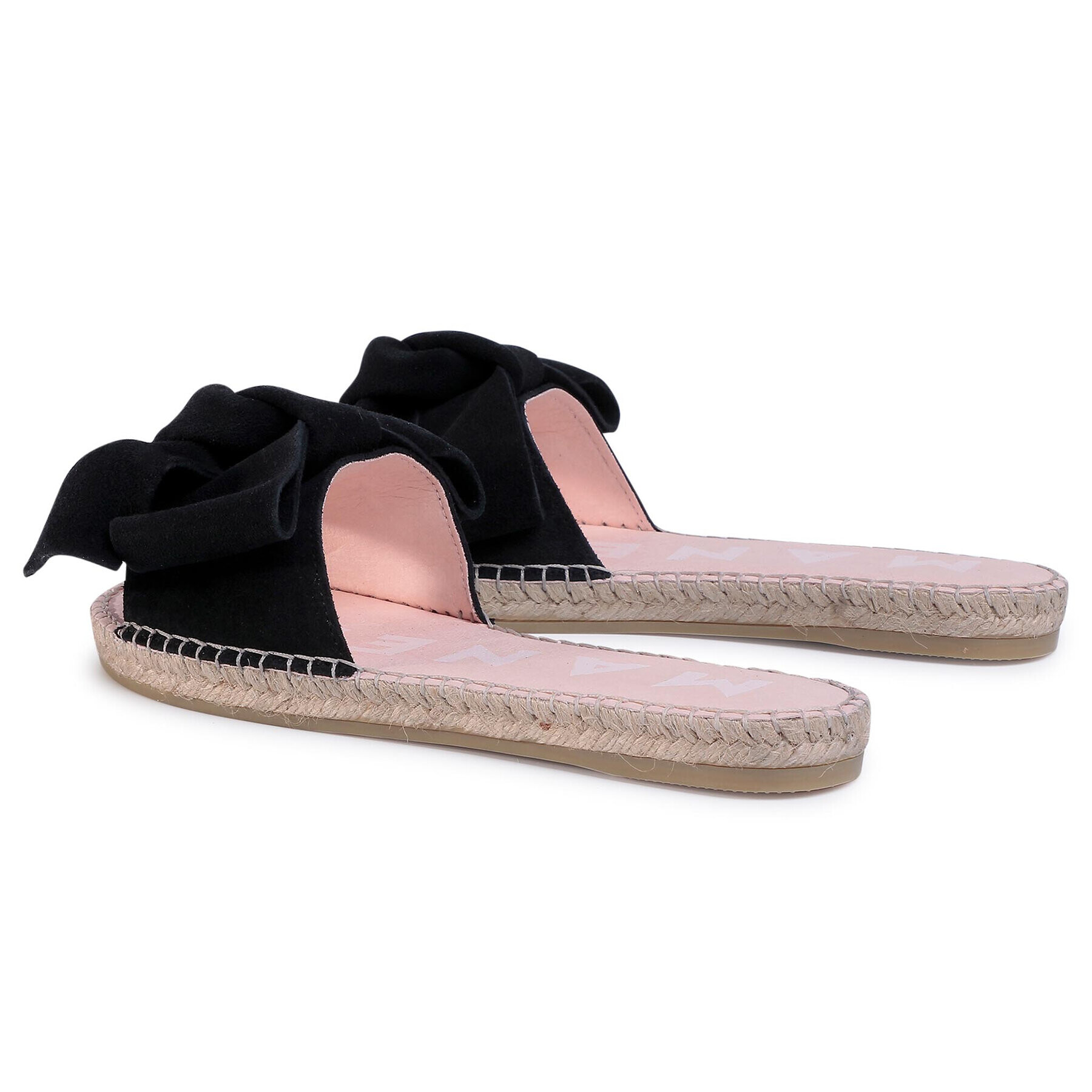 Manebi Espadrile Sandals With Bow K 1.0 J0 Negru - Pled.ro