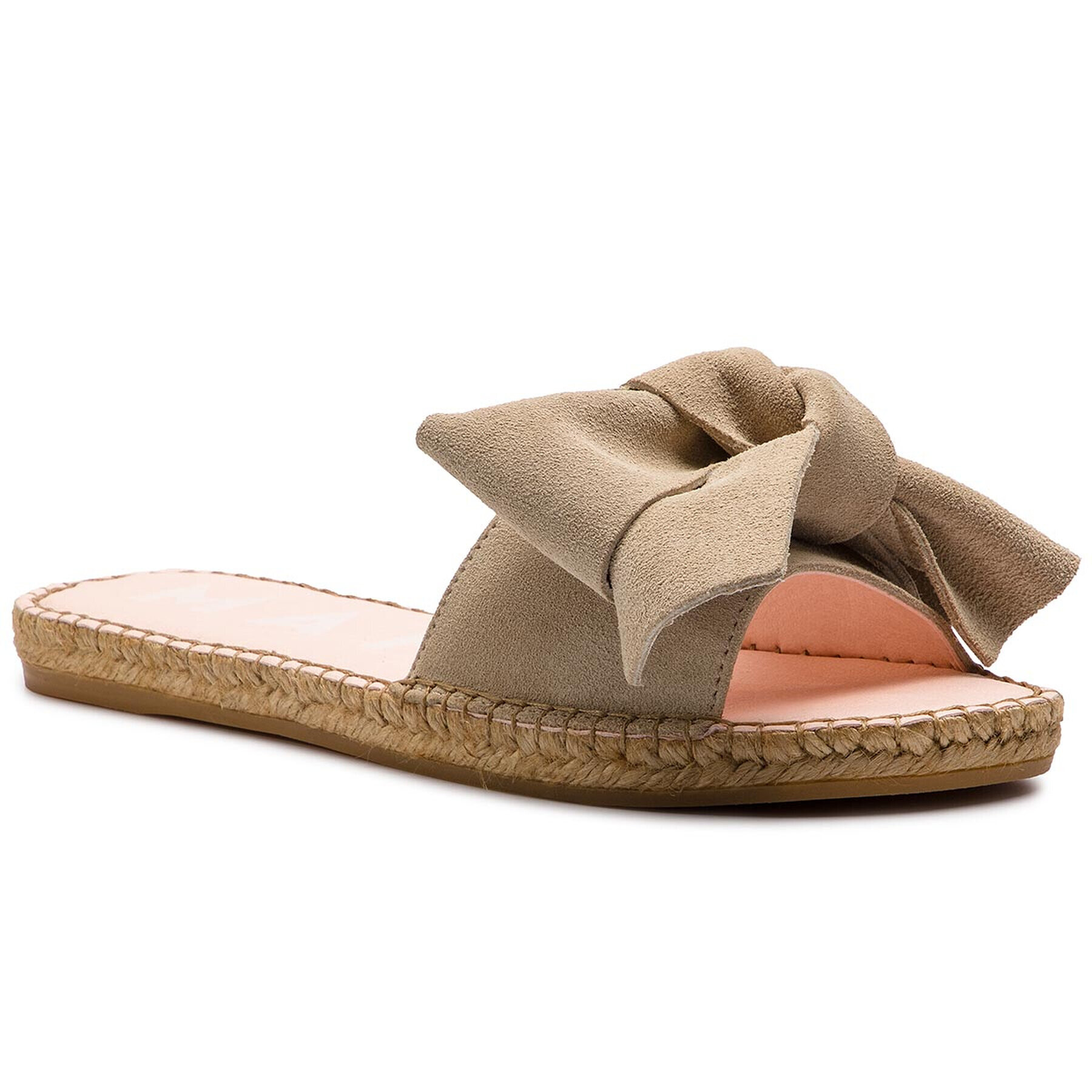 Manebi Espadrile Sandals With Bow K 1.1 J0 Bej - Pled.ro