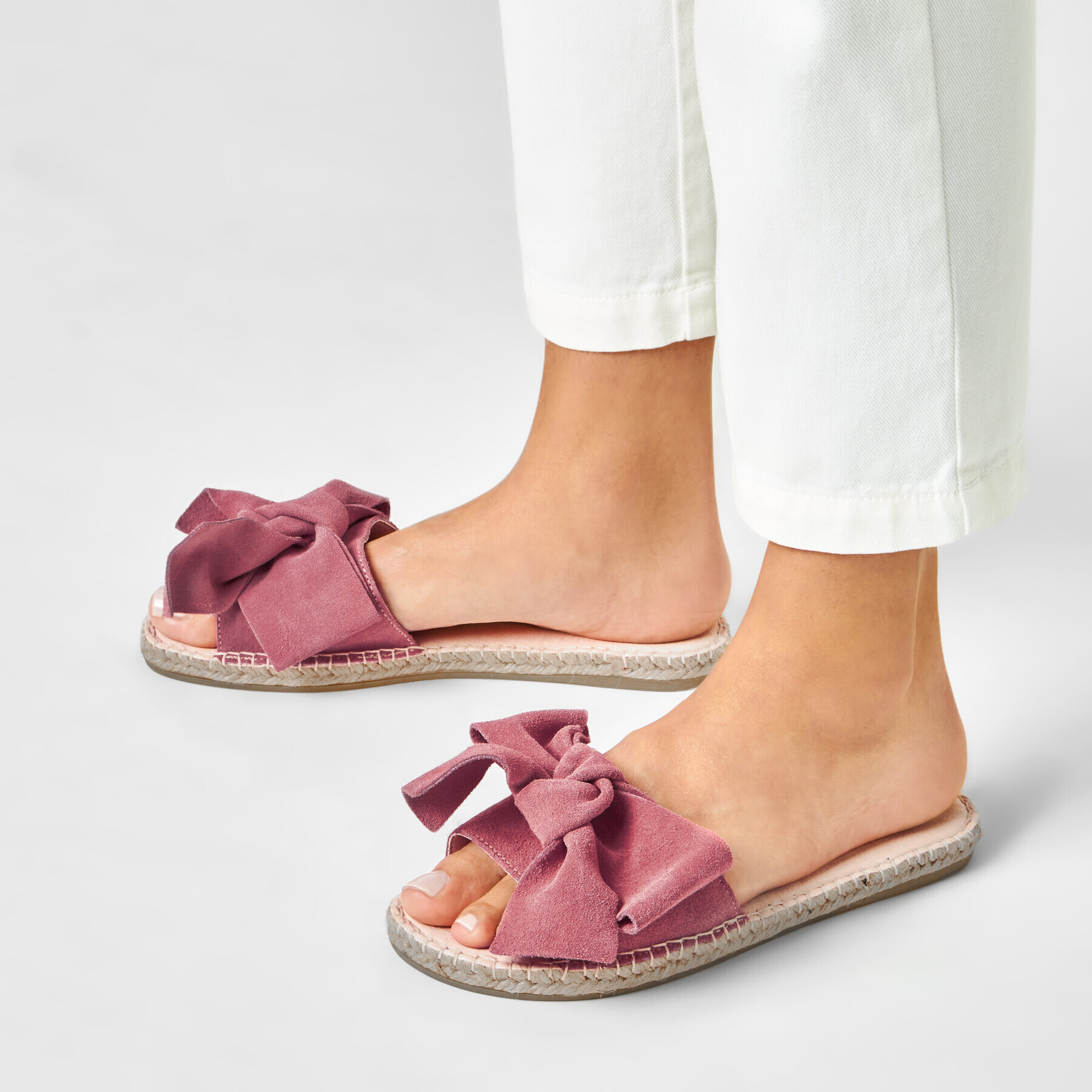 Manebi Espadrile Sandals With Bow M 2.0 J0 Roz - Pled.ro