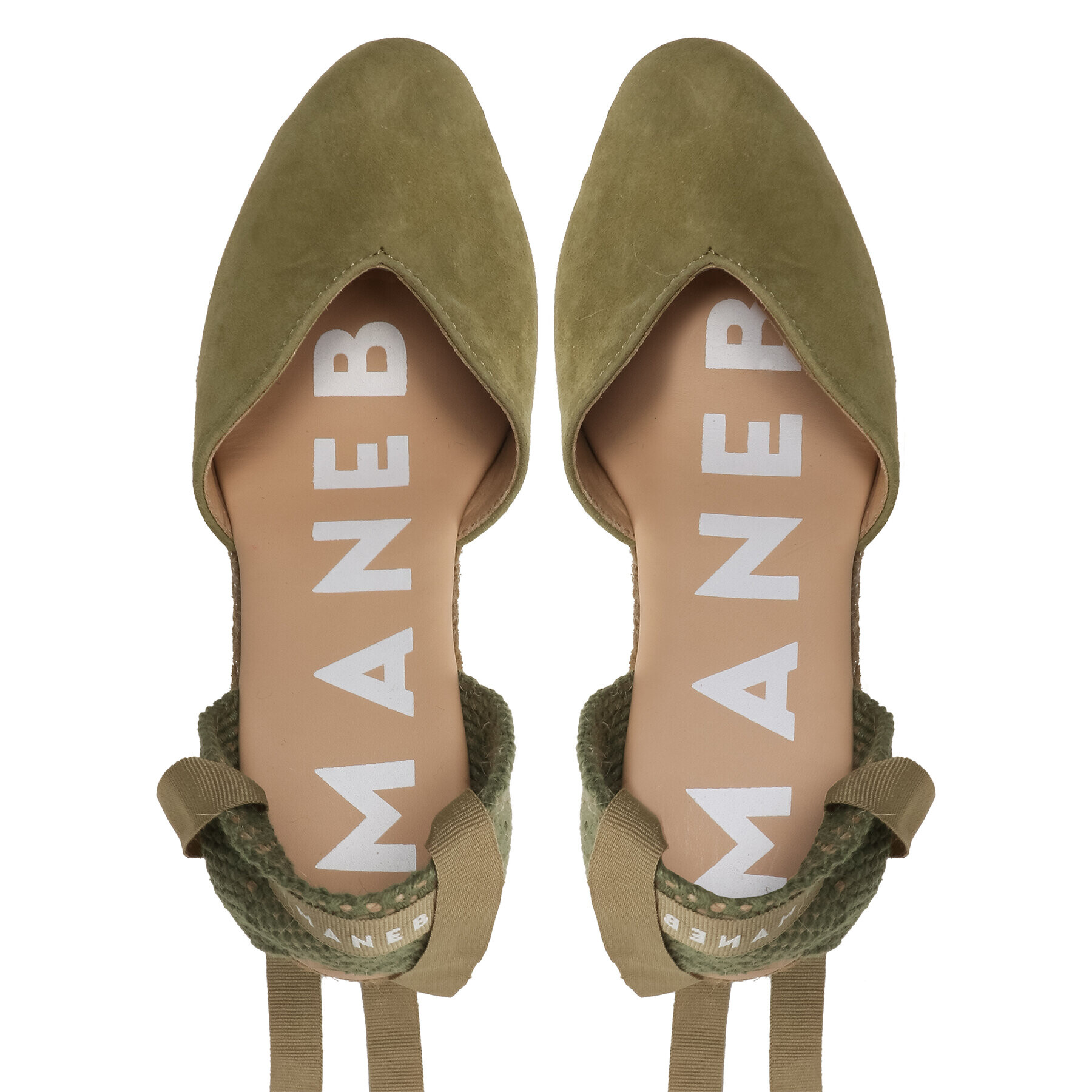 Manebi Espadrile Shaped Wedge Espadrilles R 2.1 WH Verde - Pled.ro