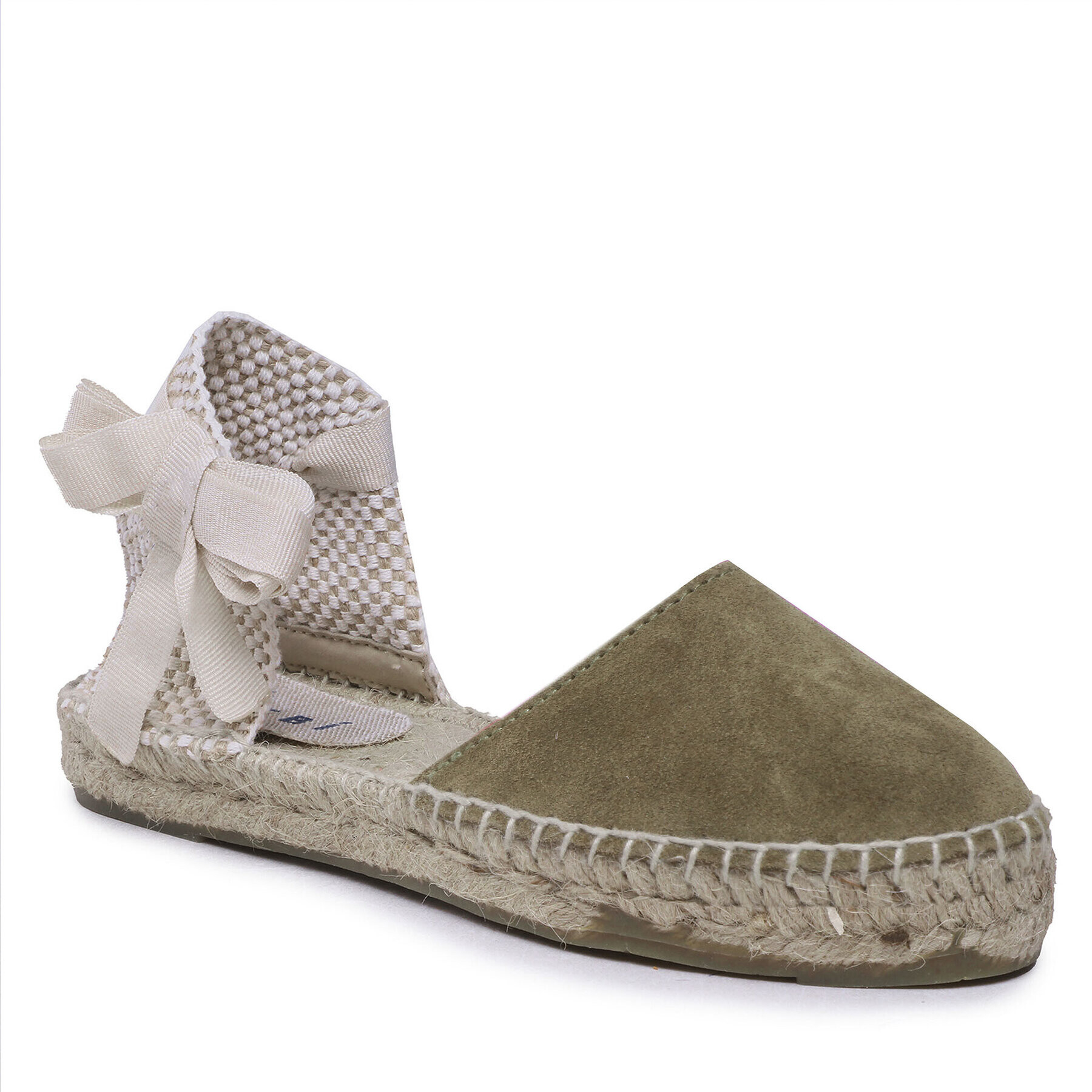 Manebi Espadrile Suede Flat Valenciana Espadrilles R 4.1 P0 Kaki - Pled.ro