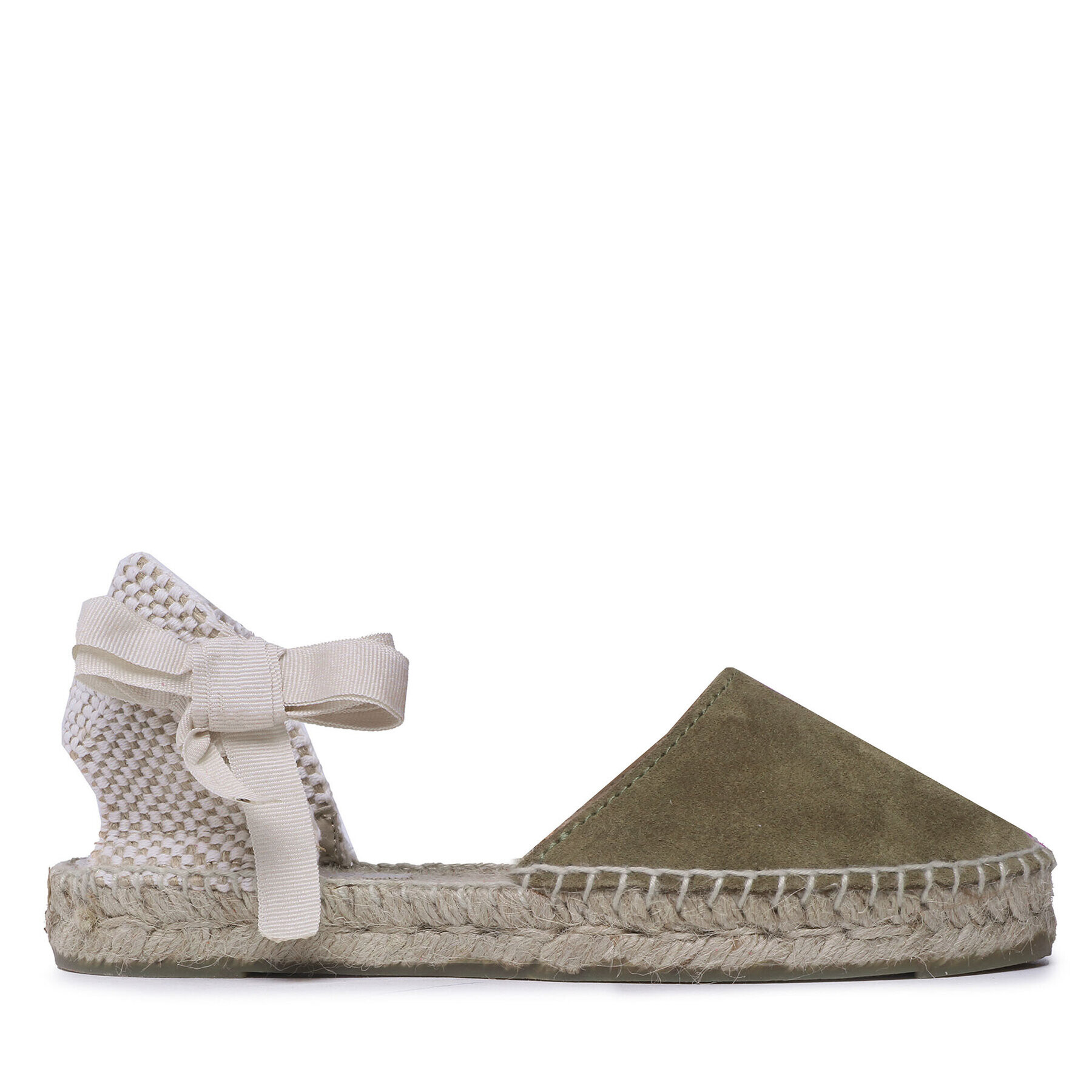 Manebi Espadrile Suede Flat Valenciana Espadrilles R 4.1 P0 Kaki - Pled.ro