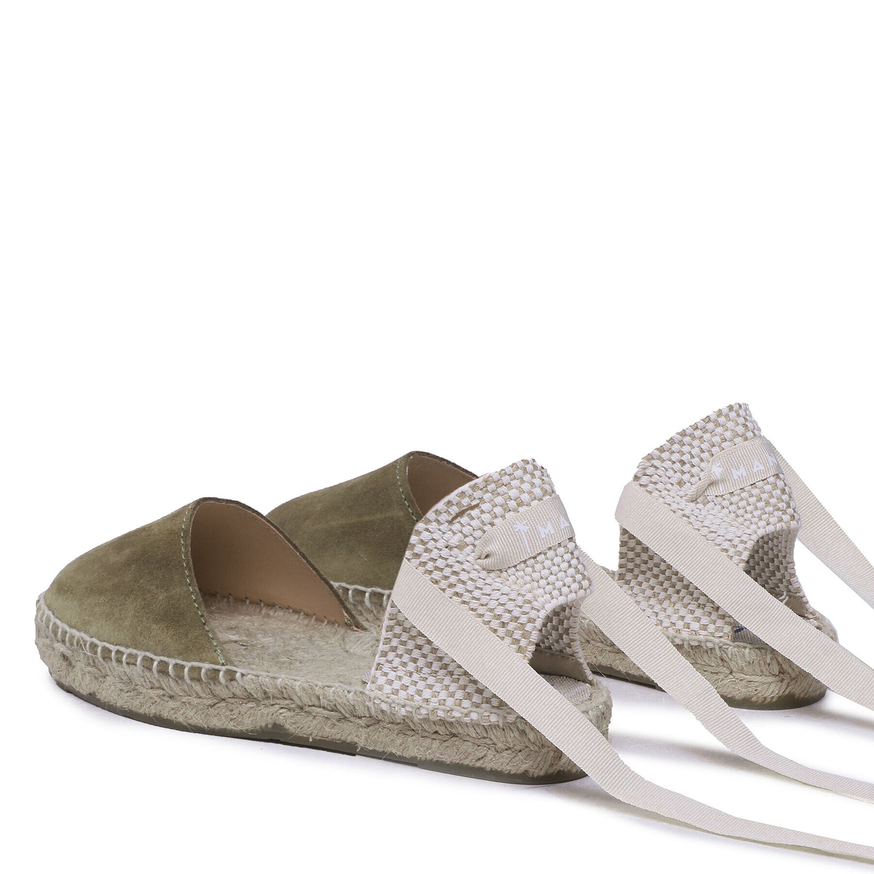 Manebi Espadrile Suede Flat Valenciana Espadrilles R 4.1 P0 Kaki - Pled.ro