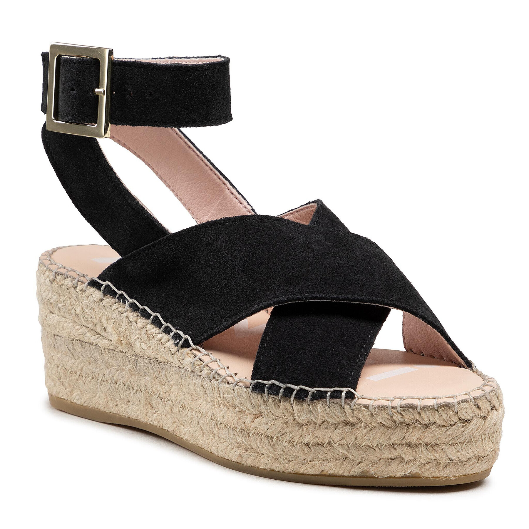 Manebi Espadrile Wedges W Belt K 1.0 Wb Negru - Pled.ro