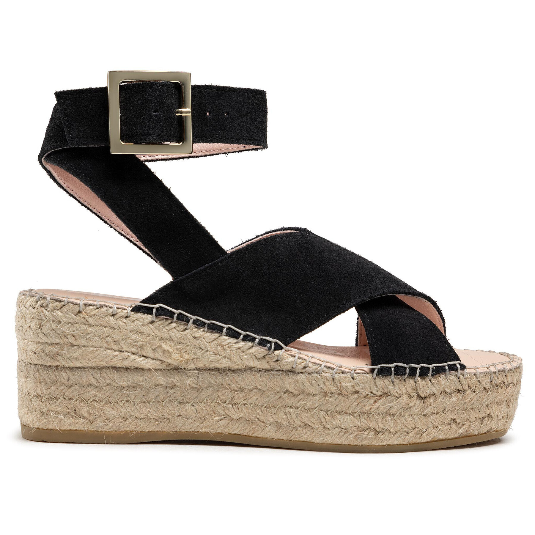 Manebi Espadrile Wedges W Belt K 1.0 Wb Negru - Pled.ro