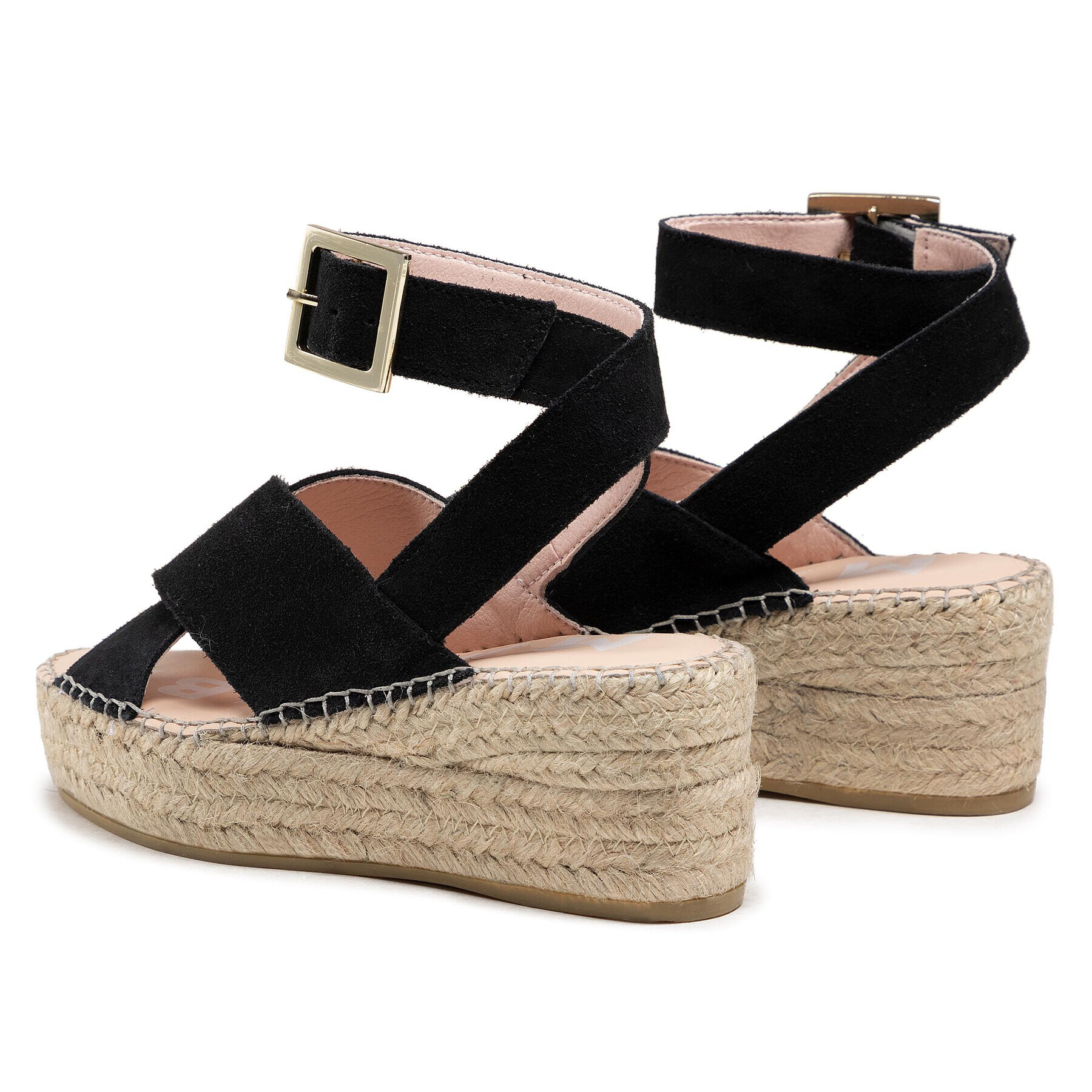 Manebi Espadrile Wedges W Belt K 1.0 Wb Negru - Pled.ro