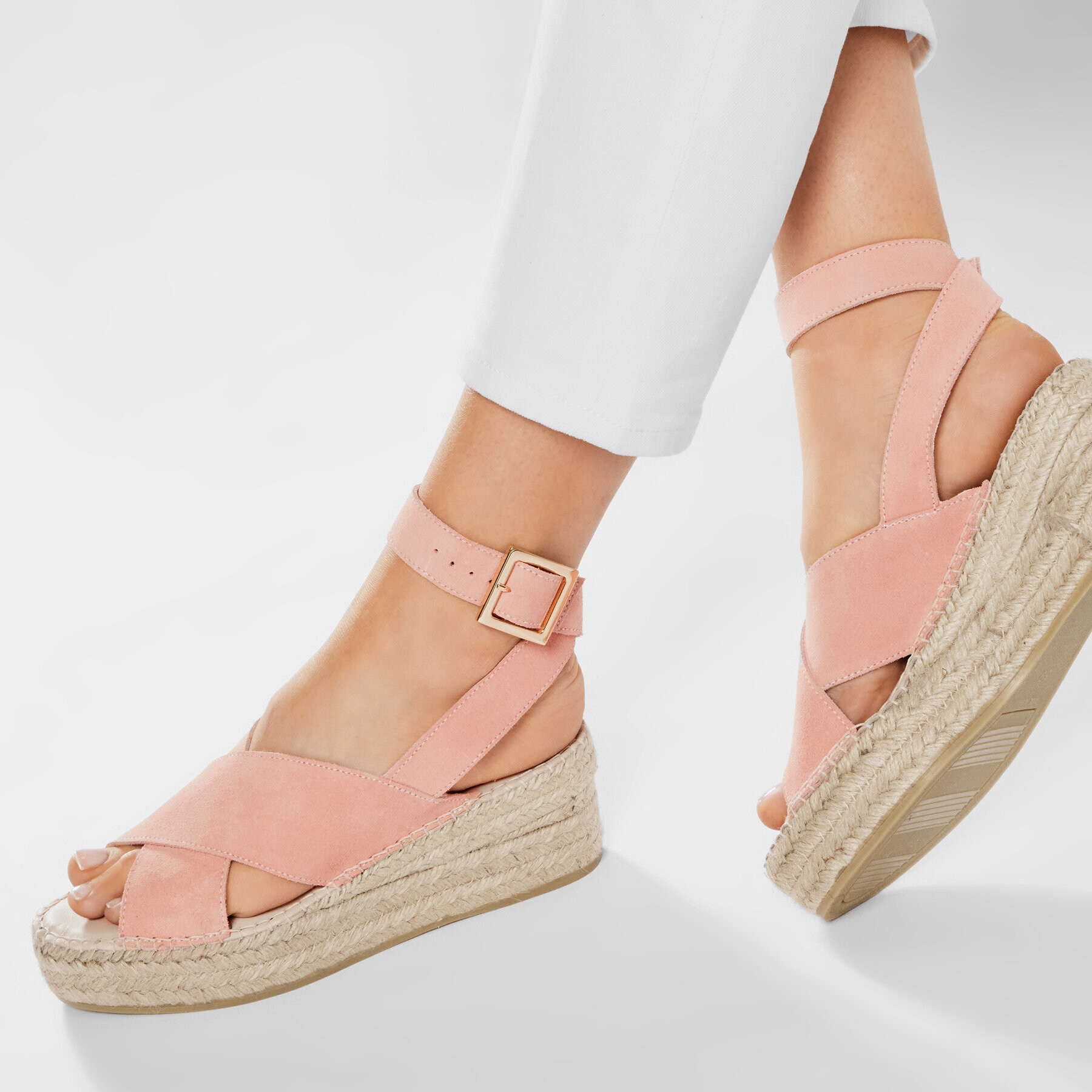 Manebi Espadrile Wedges W Belt W 1.4 Wb Roz - Pled.ro