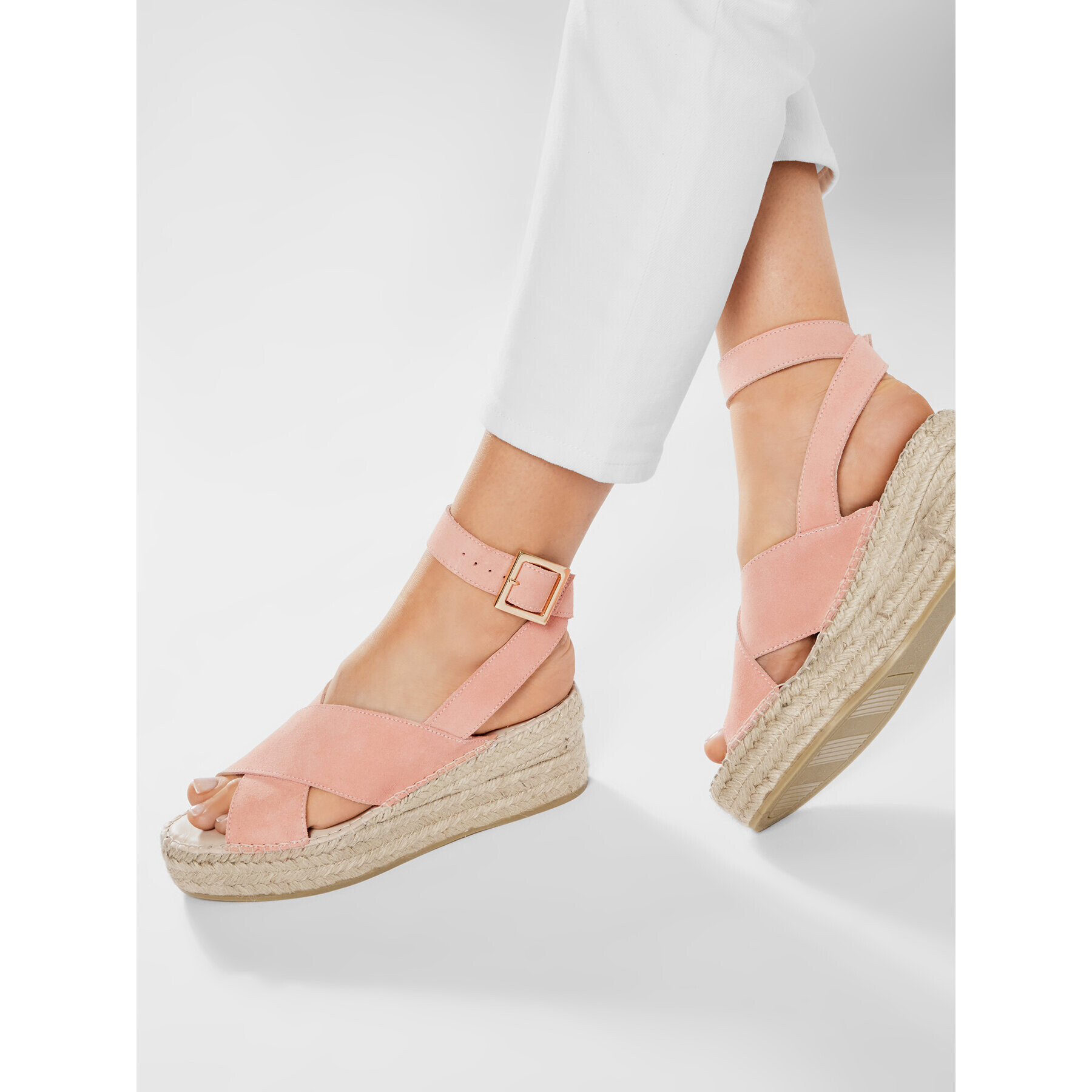 Manebi Espadrile Wedges W Belt W 1.4 Wb Roz - Pled.ro