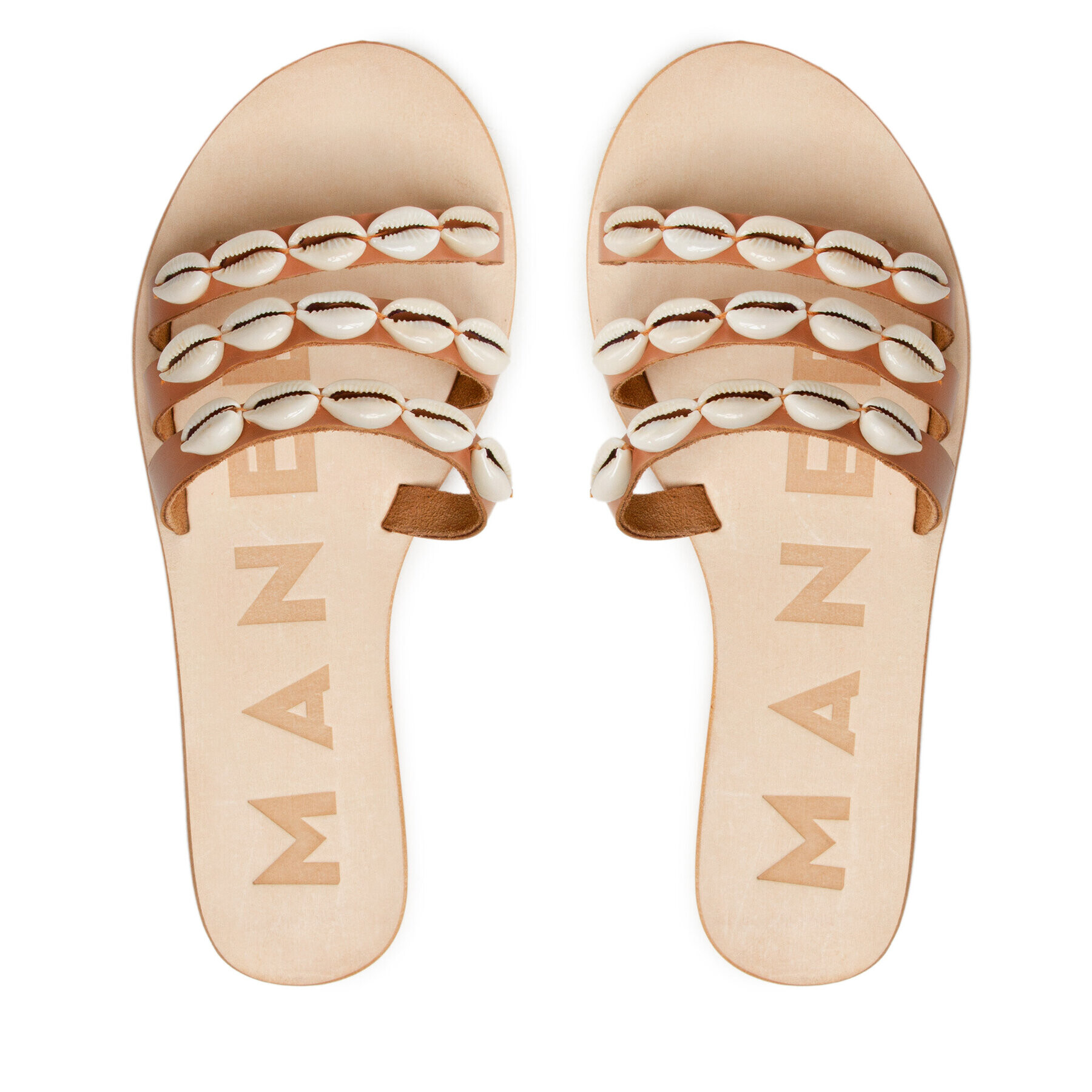 Manebi Șlapi Leather Sandals S 0.1 Y0 Maro - Pled.ro